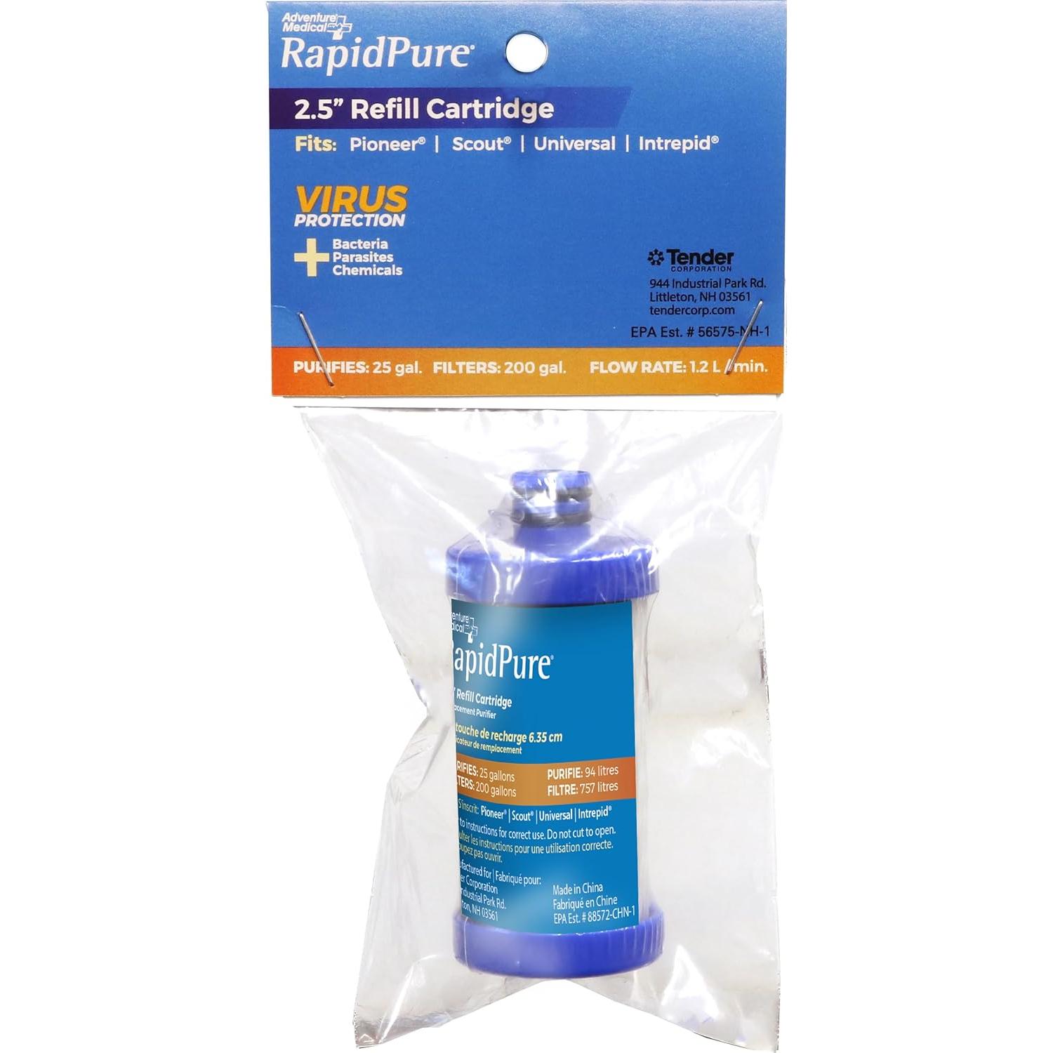 Cartucho Purificador RapidPure 2.5" Reemplazo para Scout/Pioneer