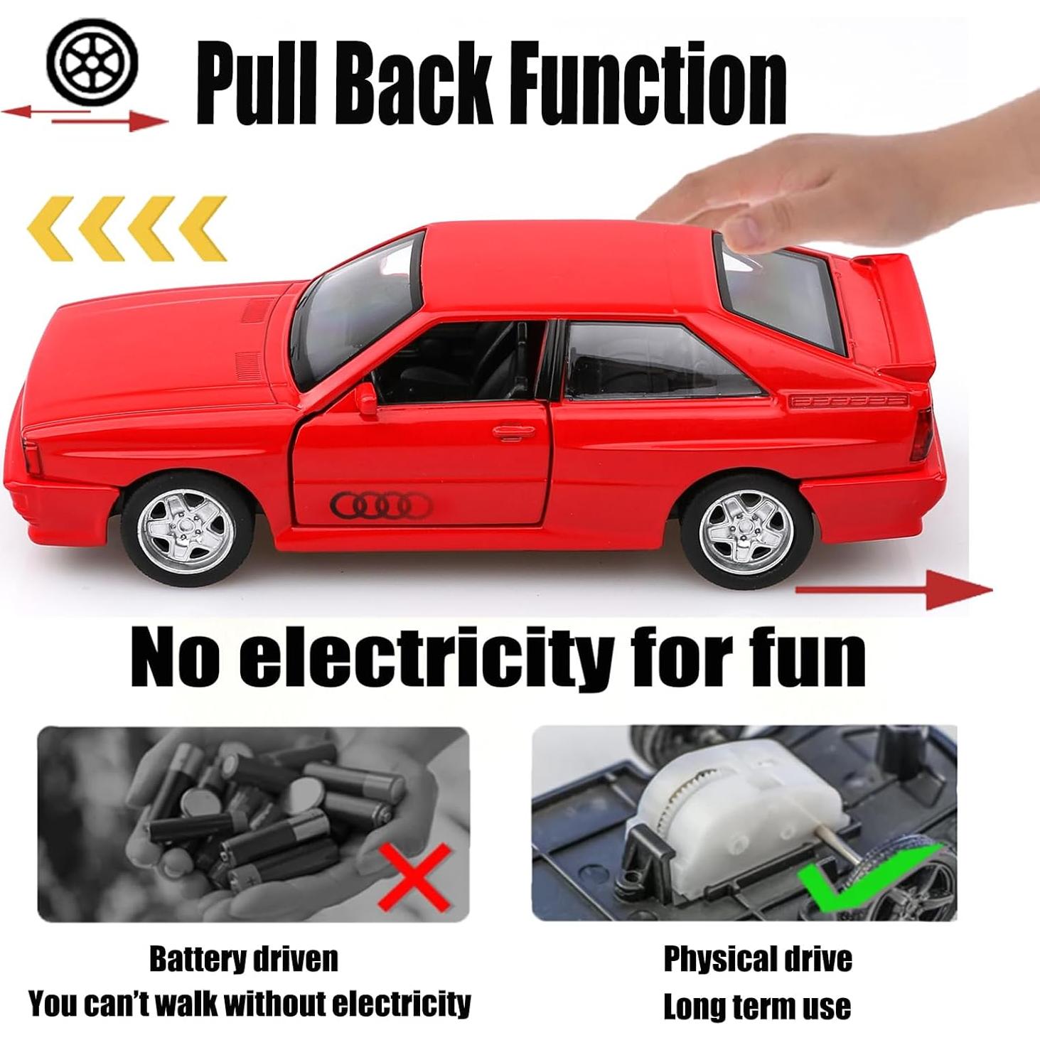 Modelo a Escala 1/36 Audi Sport Quattro Rojo - TOKAXI