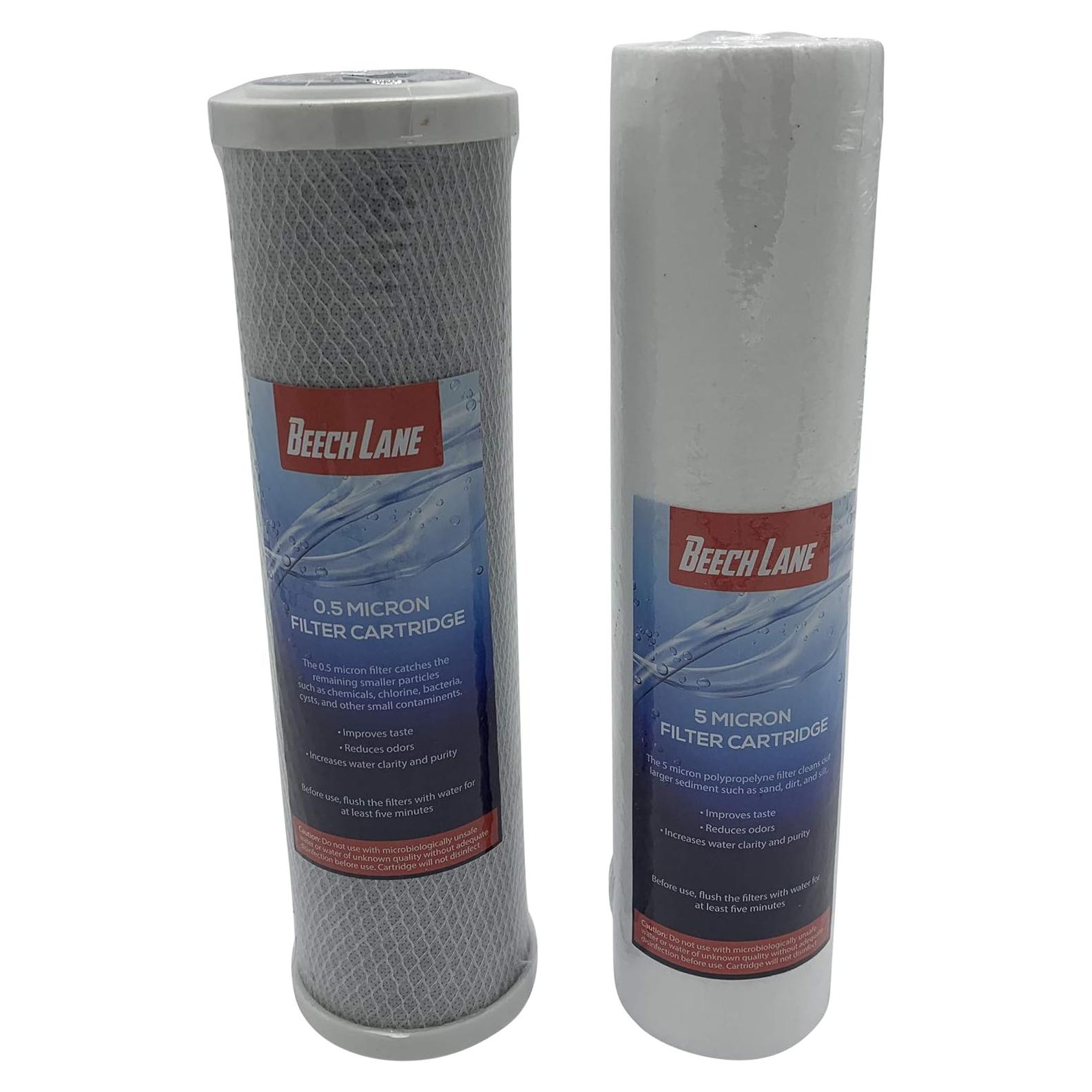 Filtros de Agua Duales Beech Lane - 0.5 y 5 Micrones