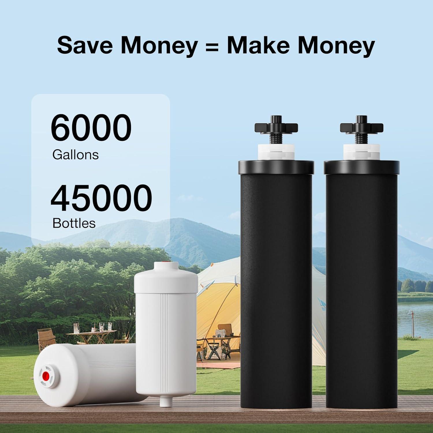 Filtros de Fluoruro Negros Joypur para Sistemas Berkey y Purewell - 2 Piezas