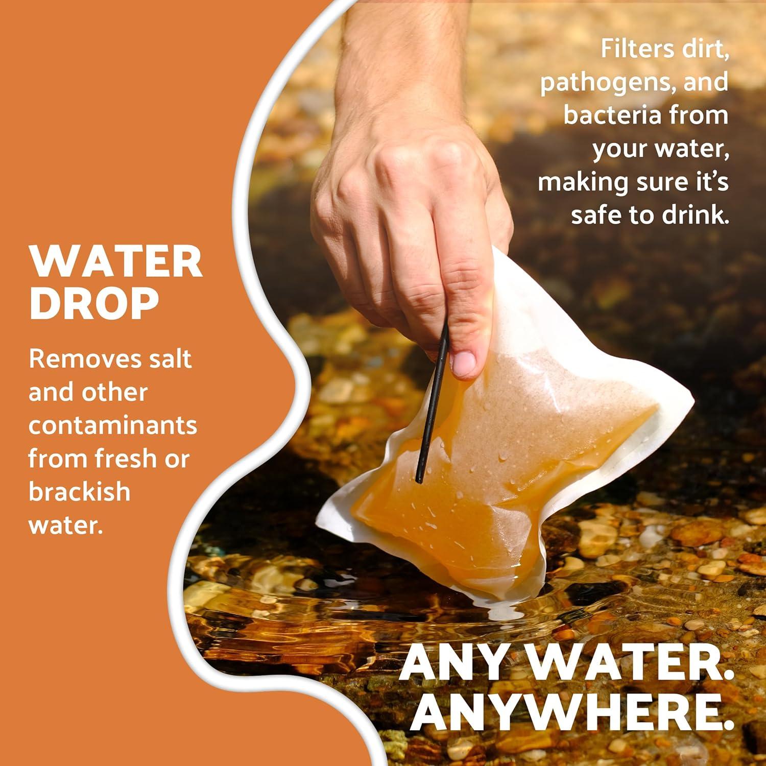 Filtro de agua portátil OTS Osmo Waterdrop - Paquete de 2