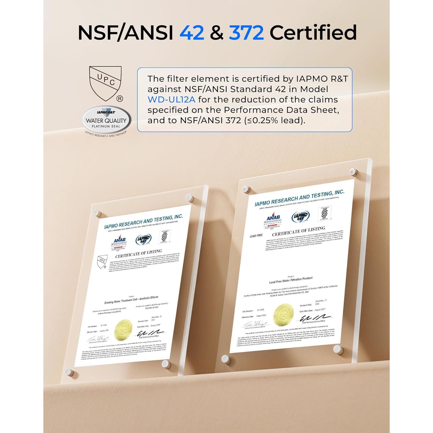 Filtro de Agua Bajo Fregadero Waterdrop WD-UL12A 11000L