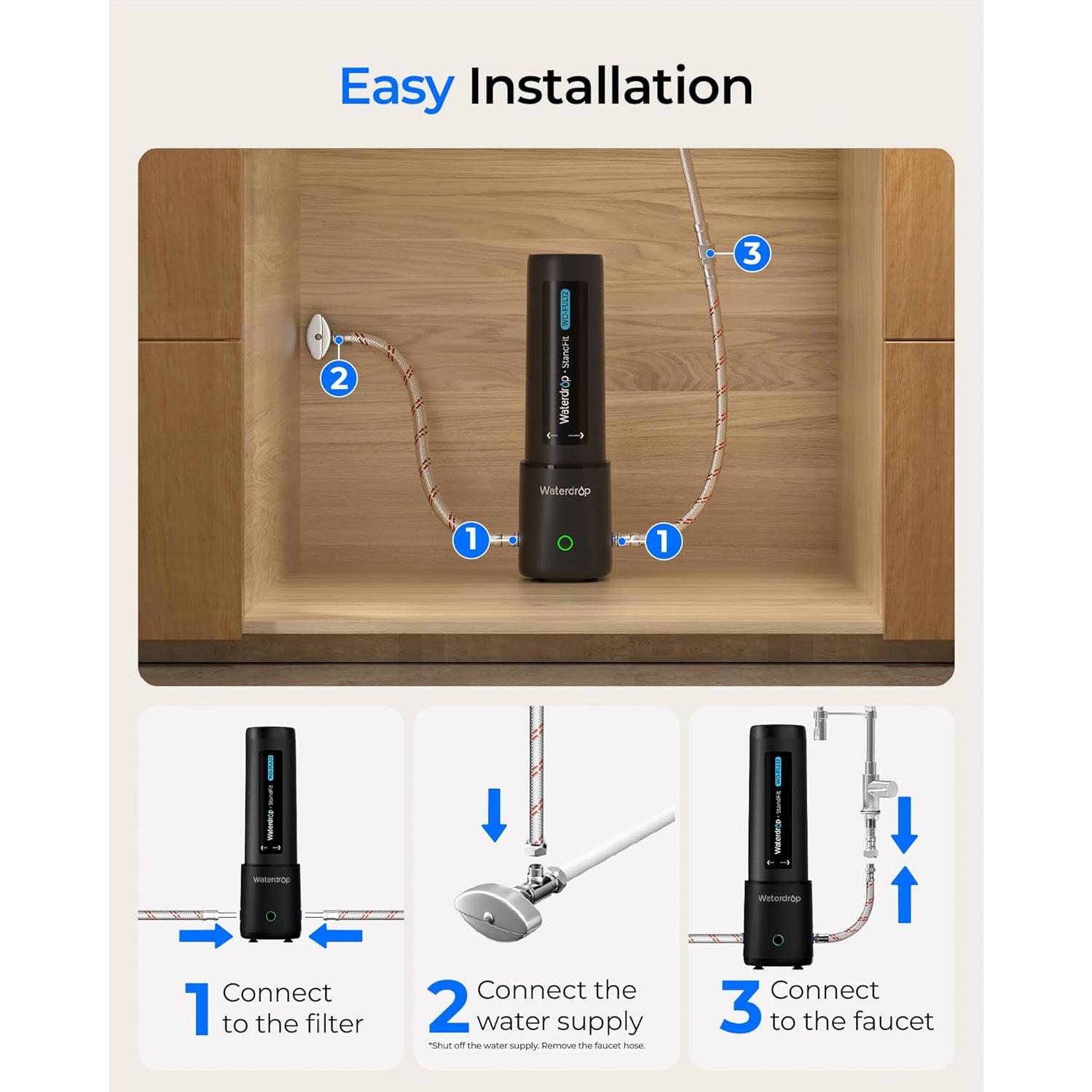 Filtro de Agua Bajo Fregadero Waterdrop WD-UL12A 11000L