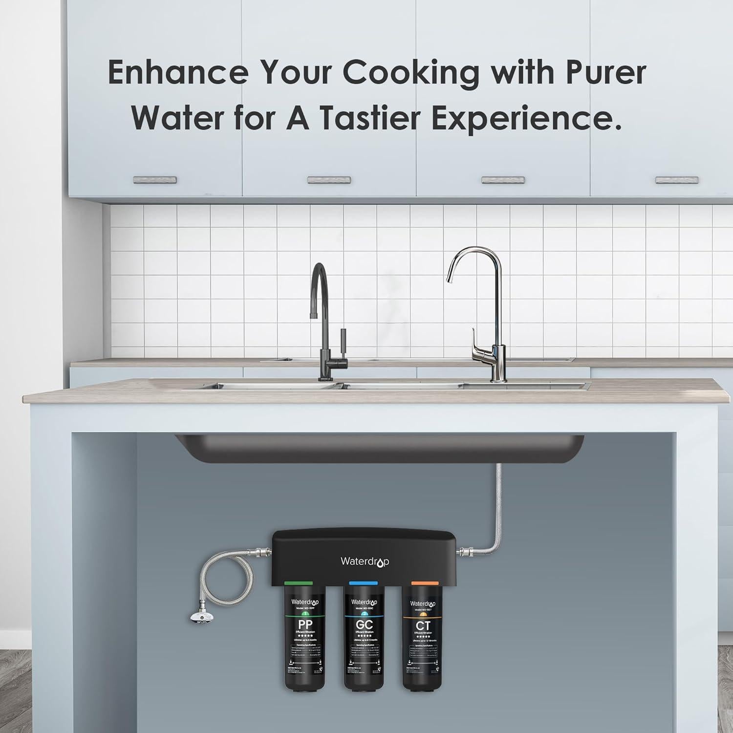 Filtro de agua Waterdrop TSA 3 etapas 4 unidades 2.24 kg