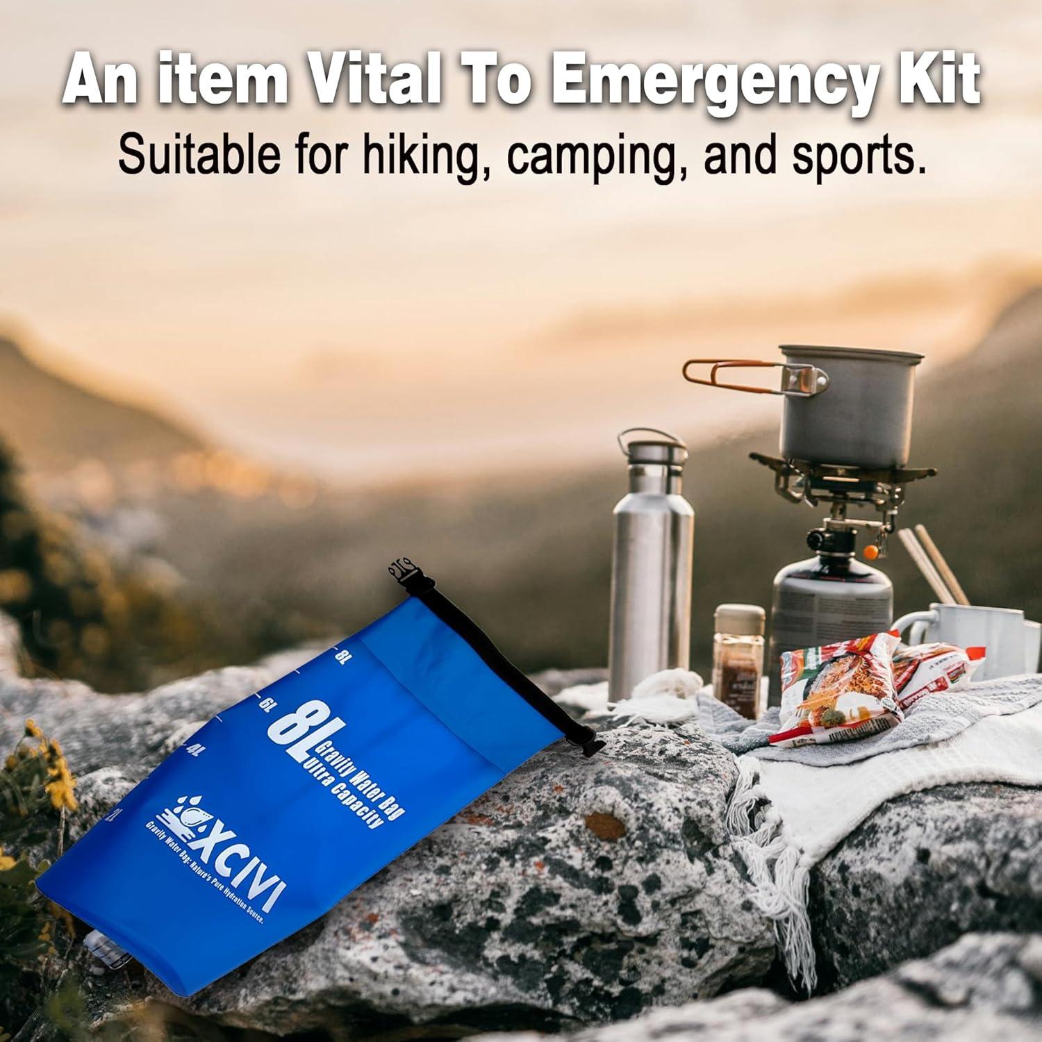 Bolsa de Agua por Gravedad xcivi 8L para Camping y Senderismo