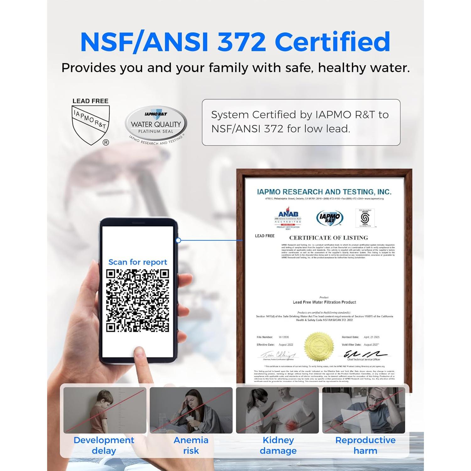 Sistema de Ósmosis Inversa Waterdrop WD-A2 Encimera 6 Temperaturas