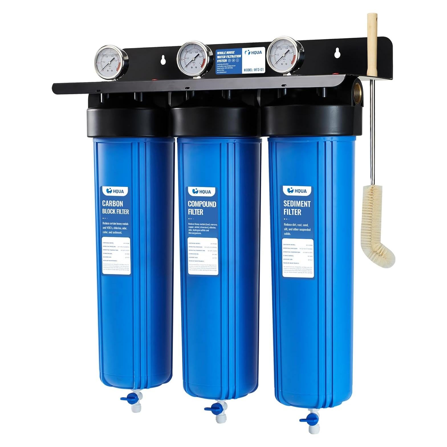 Sistema de Filtración de Agua HQUA WF3-01 3 Etapas 20 kg