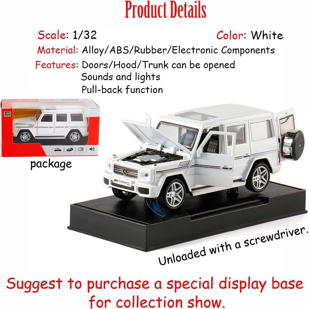 Coche de Juguete Benz G65 AMG 1:32 con Luz y Sonido