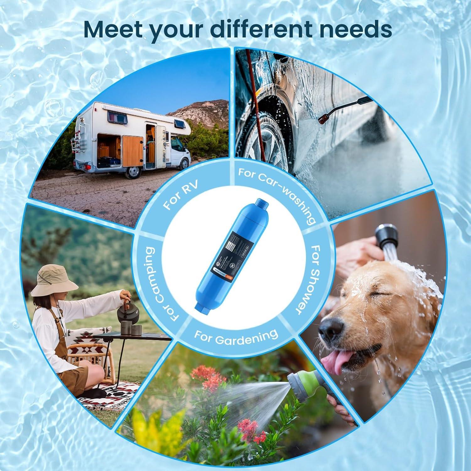 Filtro de Agua Crystala para RV y Camper - Paquete de 3 Unidades