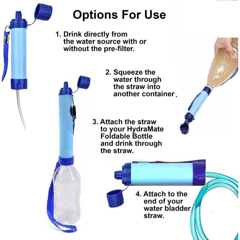 Filtro de Agua Portátil Galaxy con Pajilla 17.8 cm para Camping