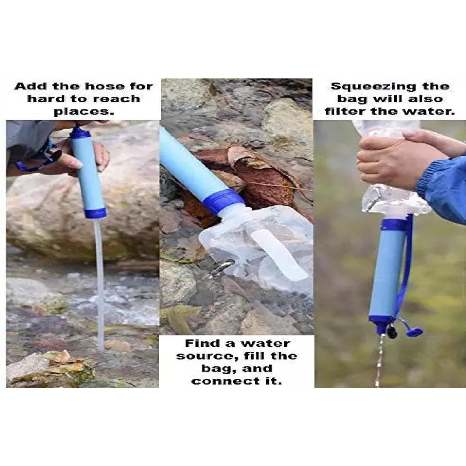 Filtro de Agua Portátil Galaxy con Pajilla 17.8 cm para Camping