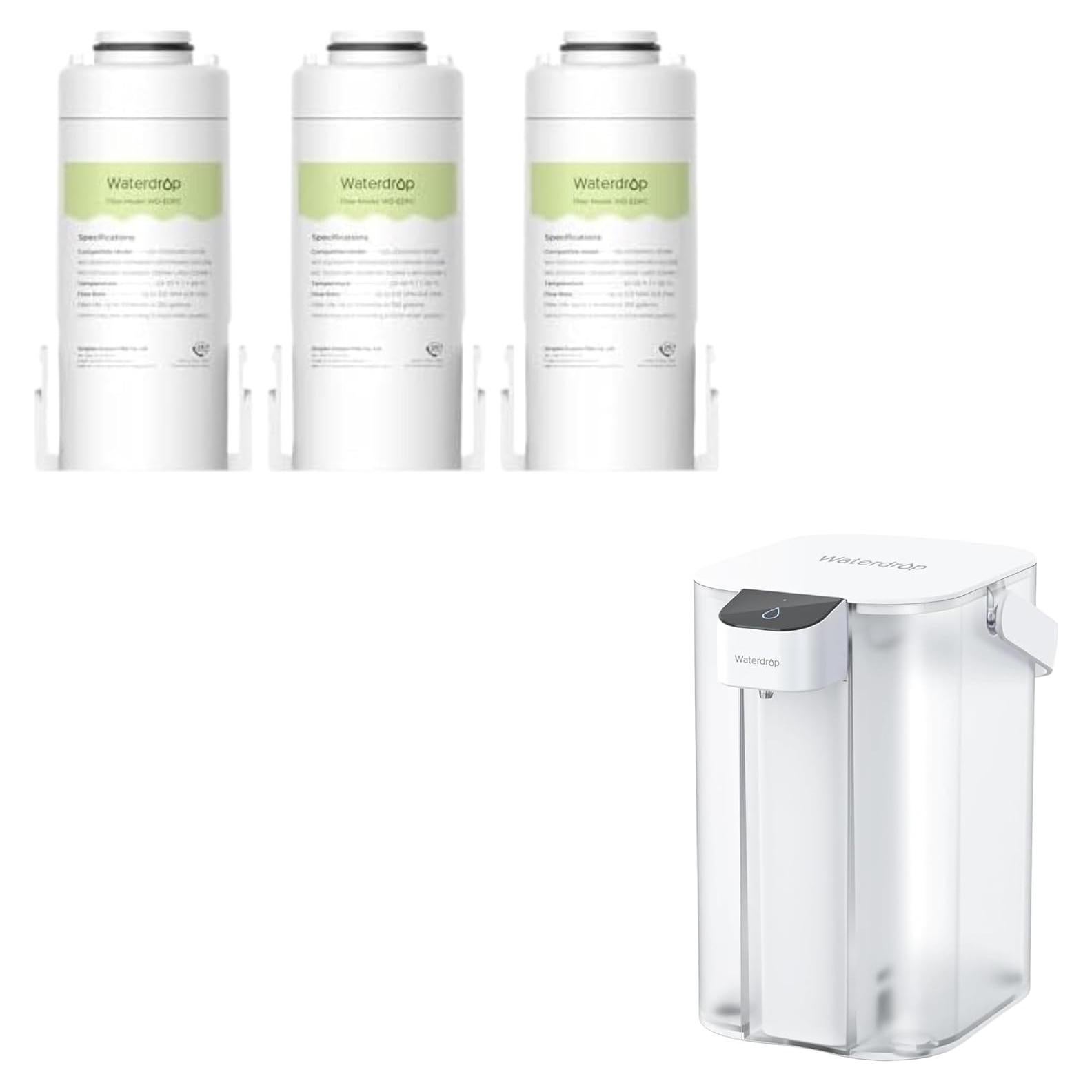 Jarra de Filtro de Agua Eléctrica Waterdrop para Cloramina