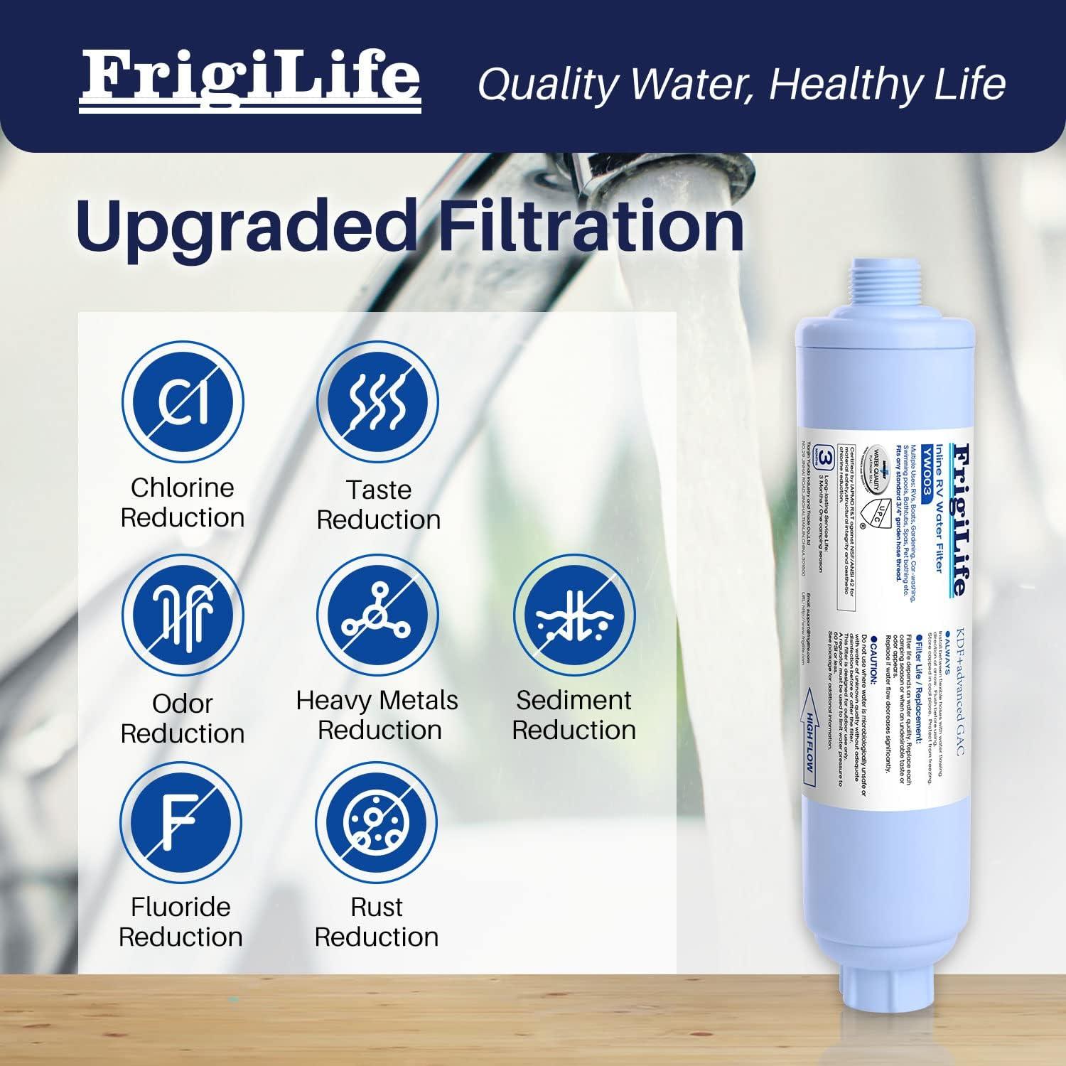 Filtro de Agua FrigiLife 3-Pack NSF/ANSI 42 para RVs y Camping