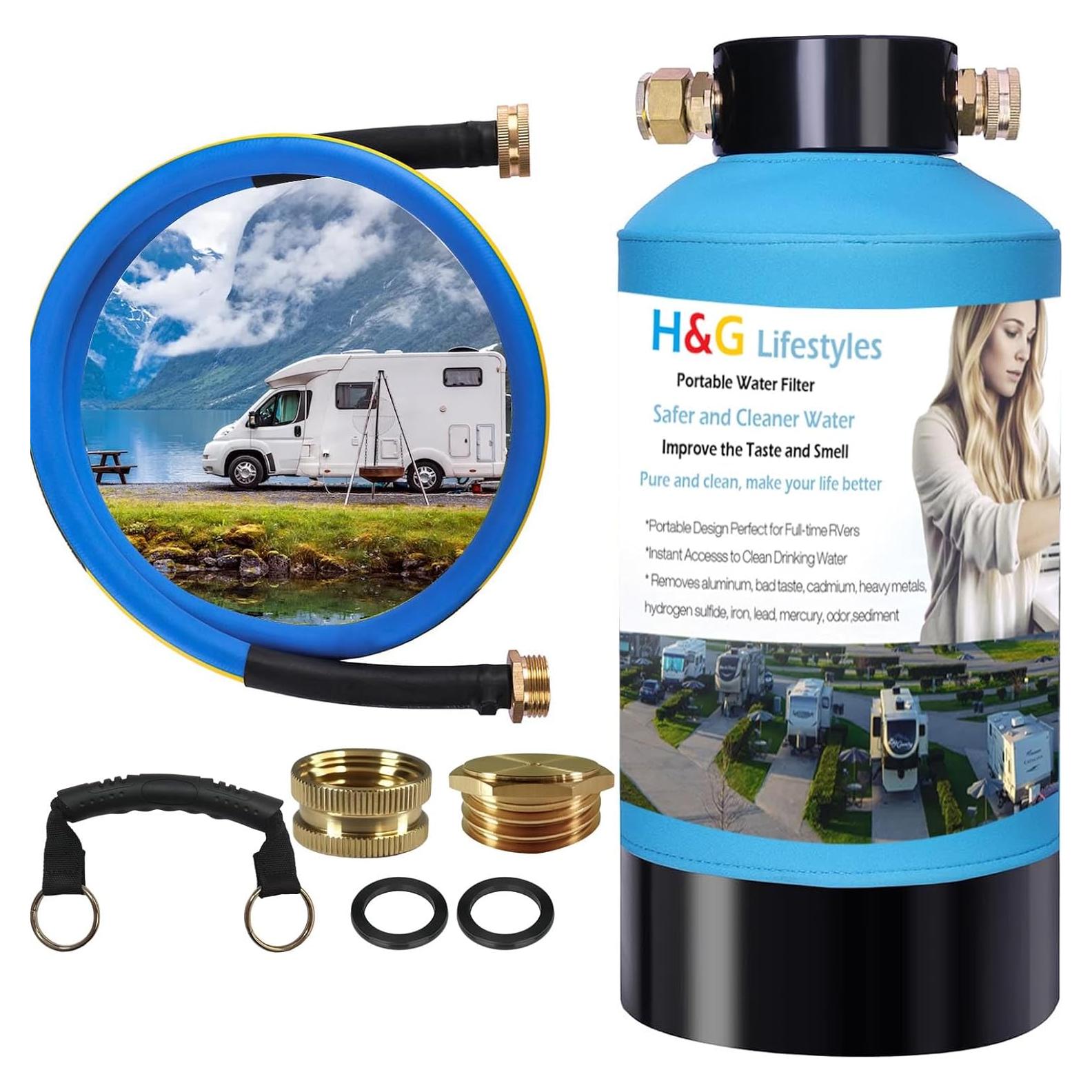Filtro de Agua Portátil H&G para RV 5.48kg, Reducción de Cloro