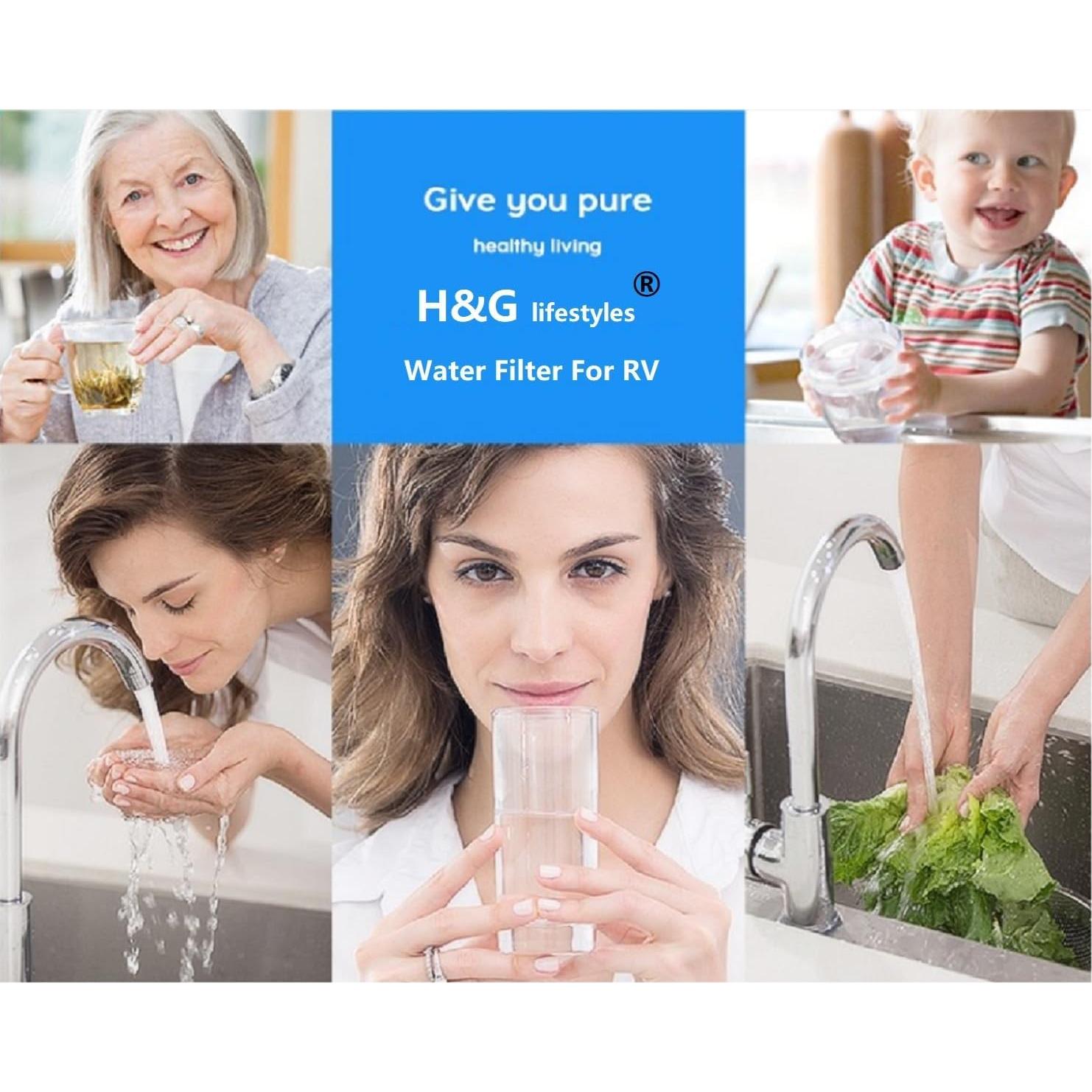 Filtro de Agua Portátil H&G para RV 5.48kg, Reducción de Cloro