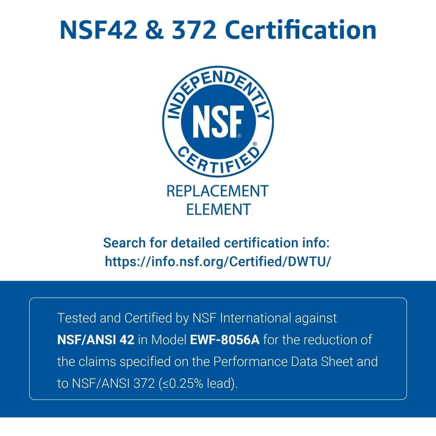 Filtro de Agua Inline Waterspecialist WS-RV+S, Certificado NSF, Reduce Cloro y Sedimentos