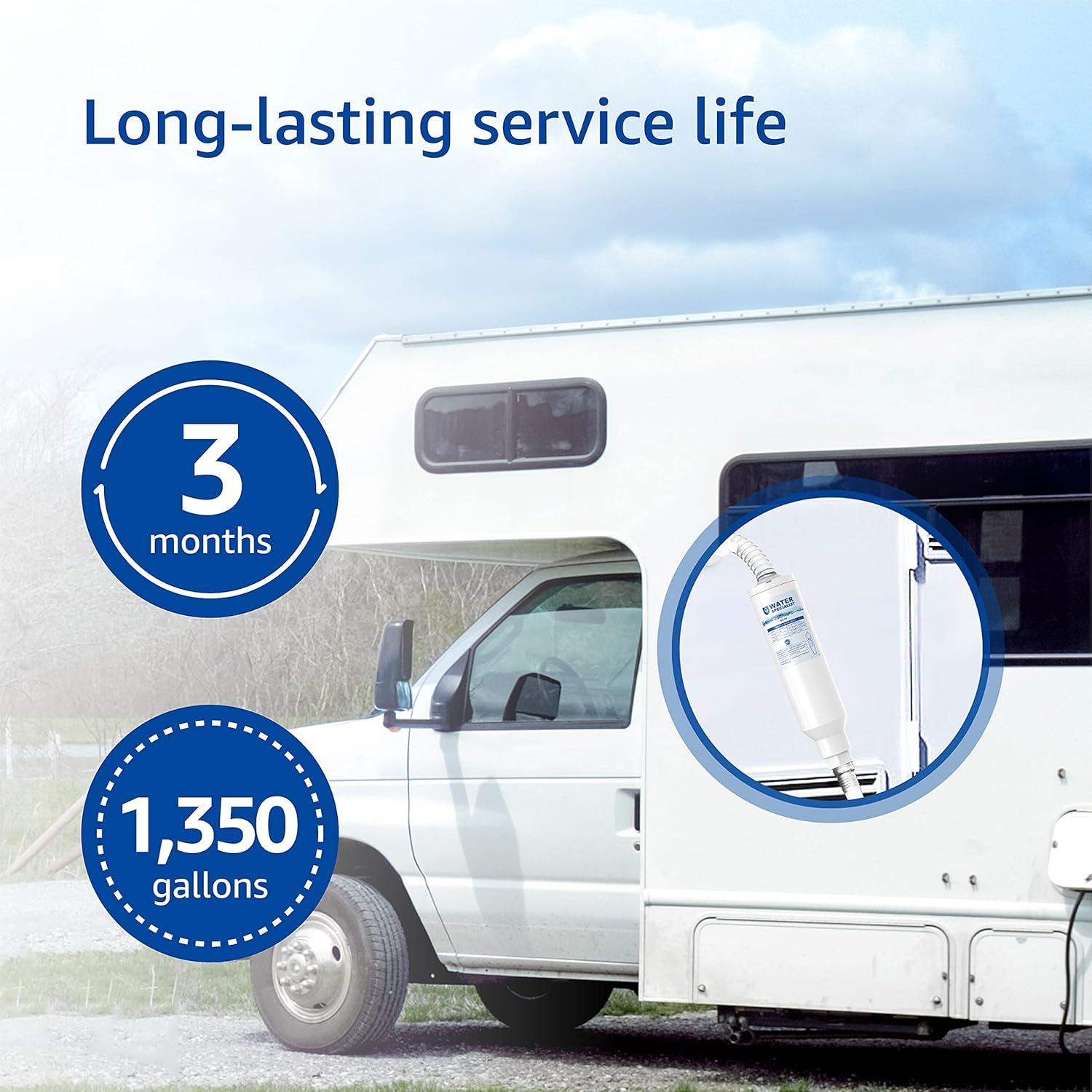 Filtro de Agua Inline Waterspecialist WS-RV+S, Certificado NSF, Reduce Cloro y Sedimentos