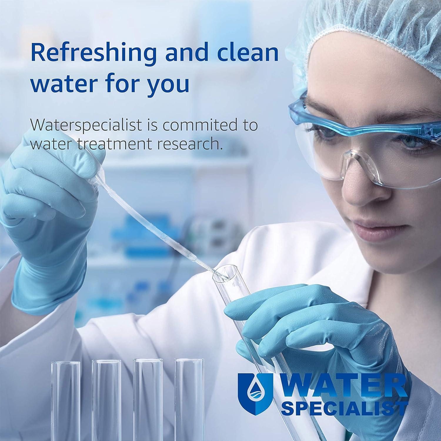 Filtro de Agua Inline Waterspecialist WS-RV+S, Certificado NSF, Reduce Cloro y Sedimentos