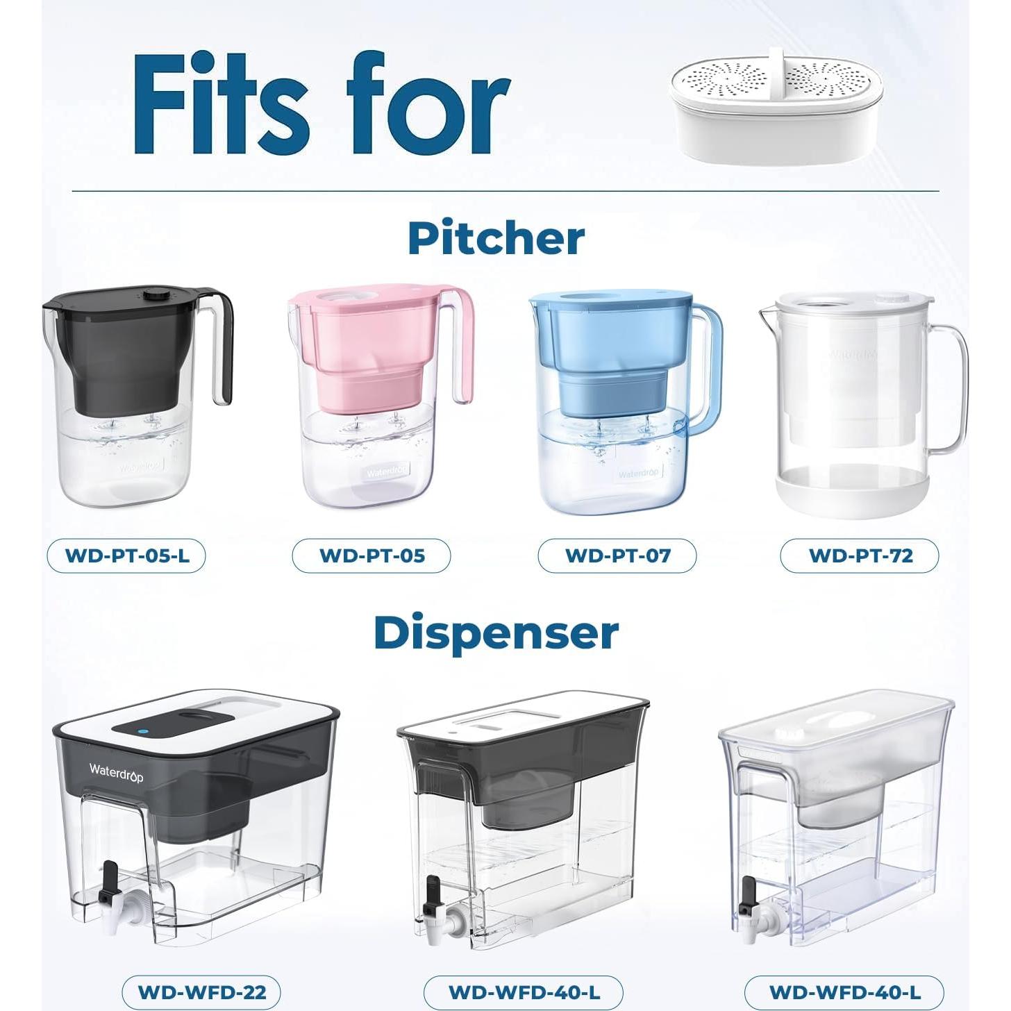 Filtro de Agua AQUA CREST para Jarras Waterdrop - 3 Unidades