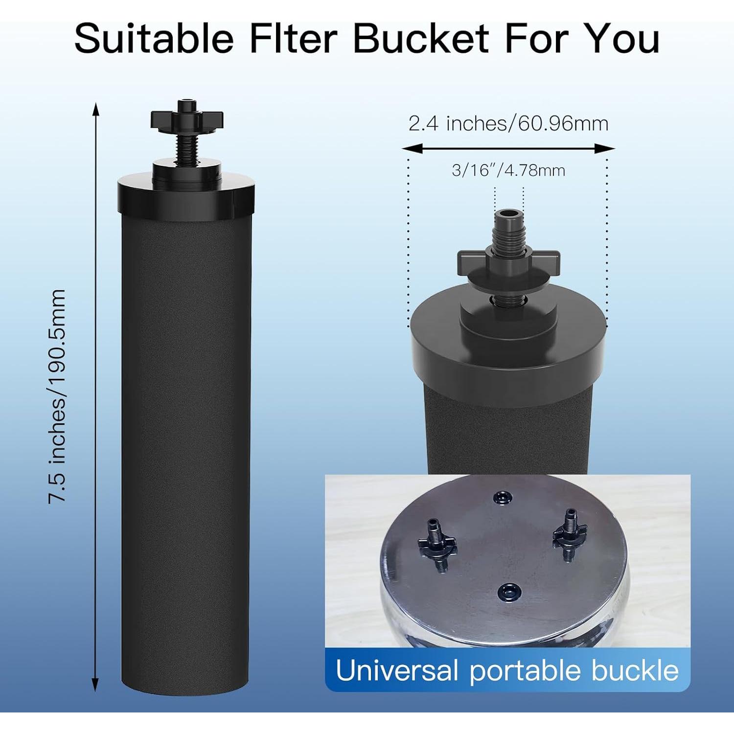 Filtros de Agua FACHIOO BB9-2, Carbono Activado, Paquete de 2