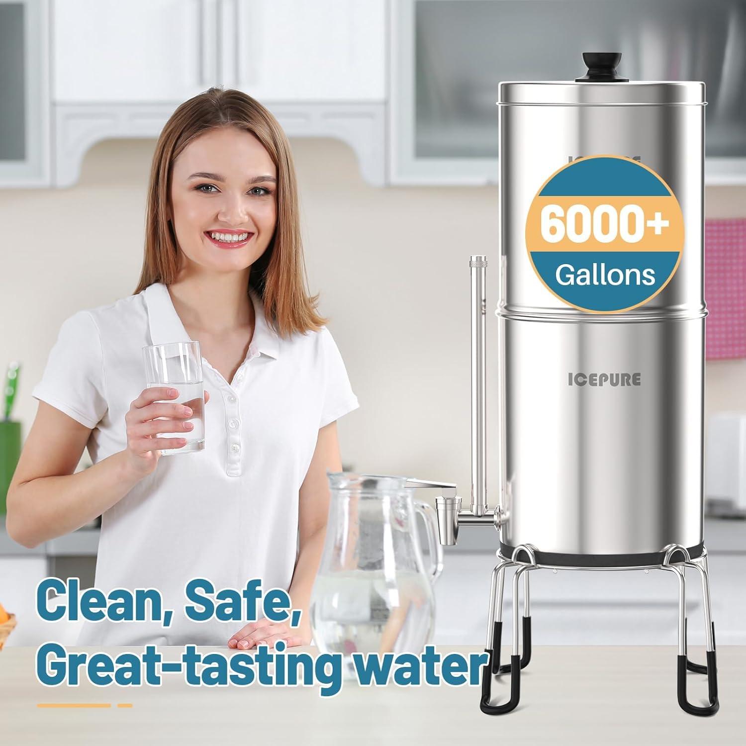 Filtros de Agua ICEPURE BB9-2 para Purificadores Berkey - 4 Unidades