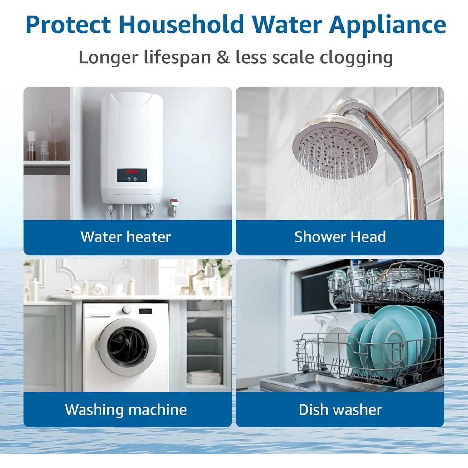 Filtro de Agua Inhibidor de Escala Maxblue MB-W65 - Paquete de 3