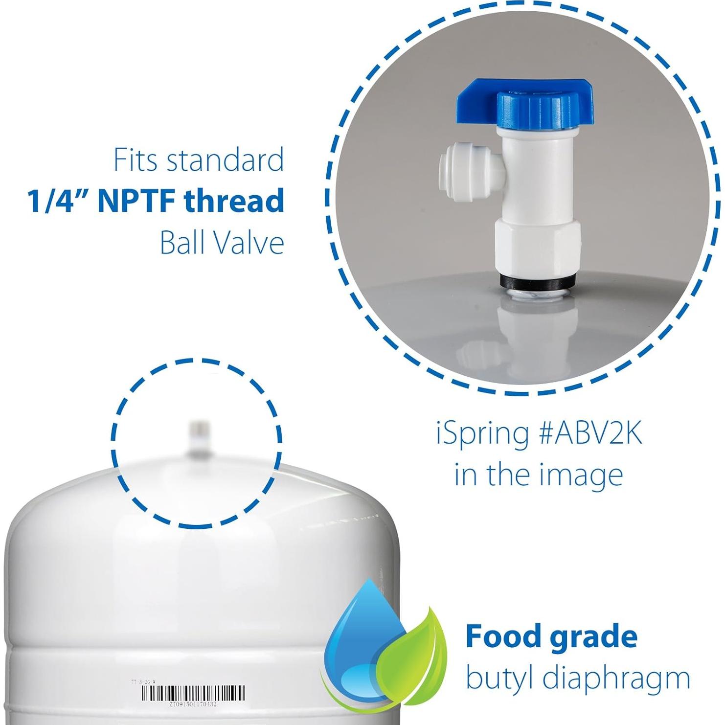 Tanque de Almacenamiento Presurizado iSpring T32M 12.09L