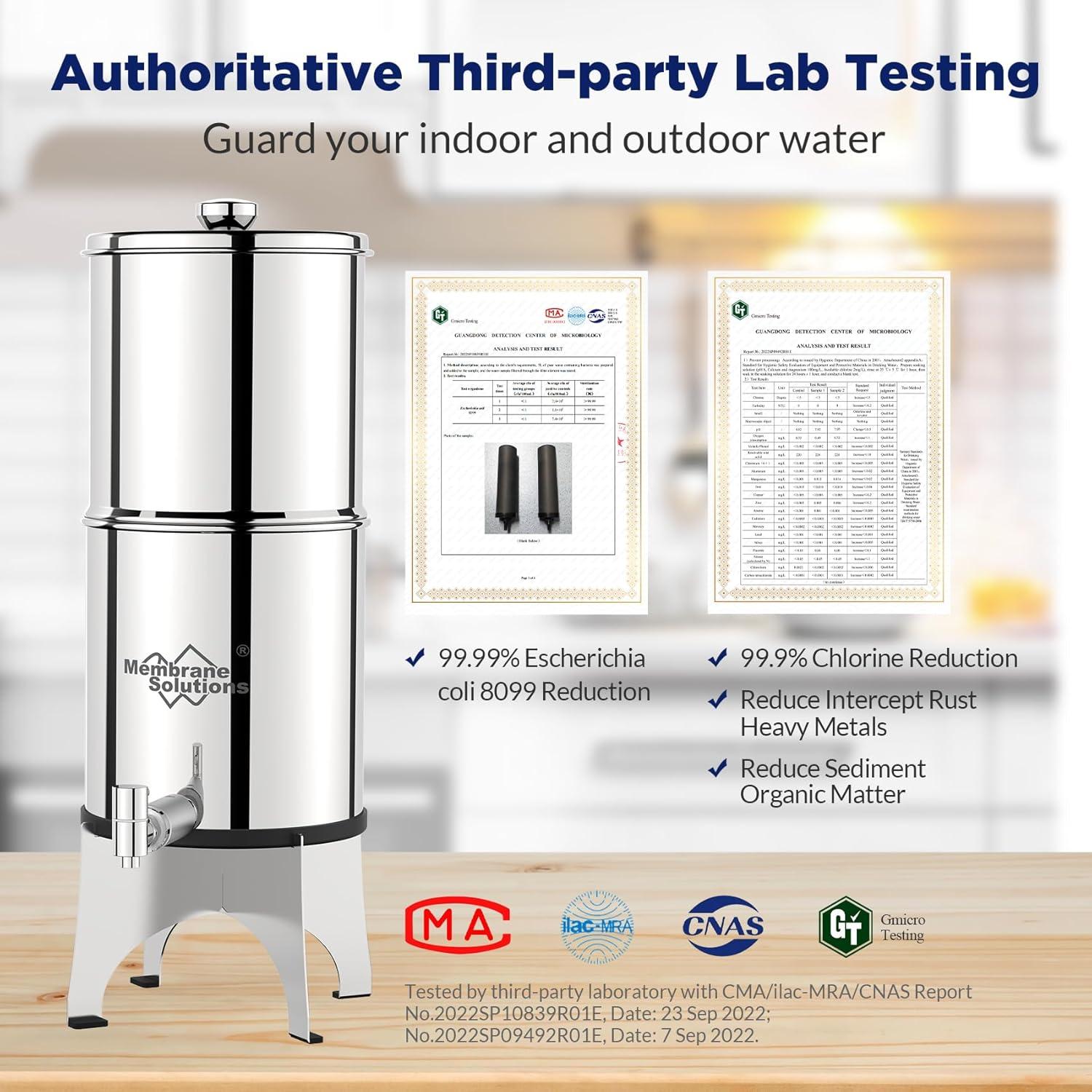 Filtros de Agua por Gravedad Membrane Solutions - 6 Paquetes