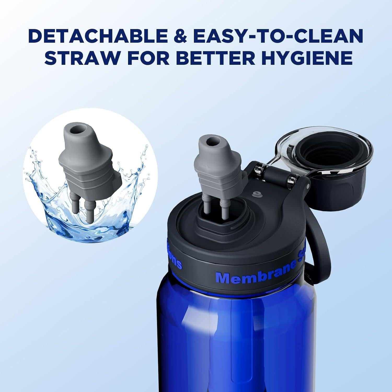 Botella de Agua Filtrada Membrane Solutions C3 1.06L BPA Free