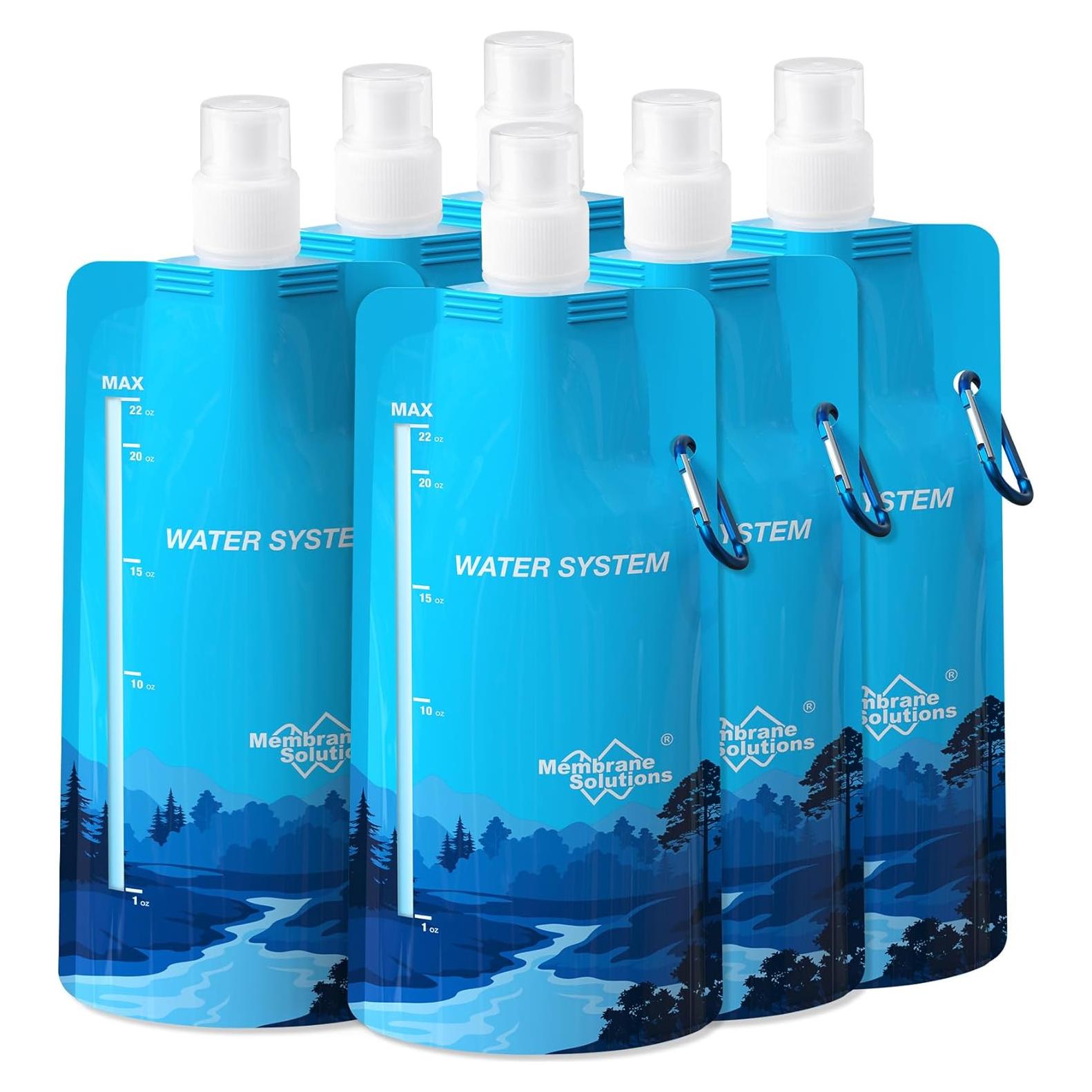 Botella de Agua Plegable Membrane Solutions 680ml con Filtro