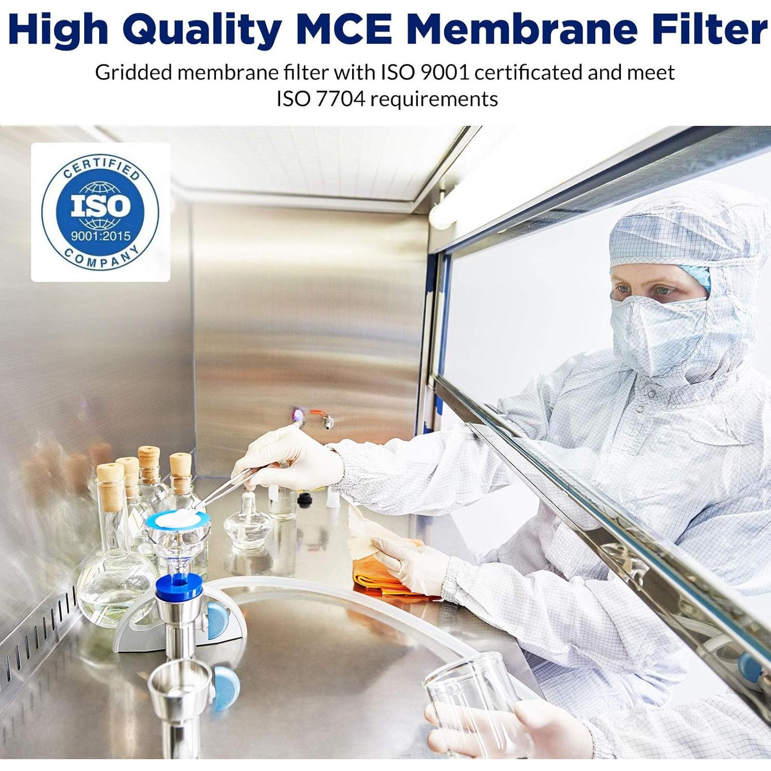 Filtro de Membrana MCE Estéril 47mm 0.45µm 100 Unidades