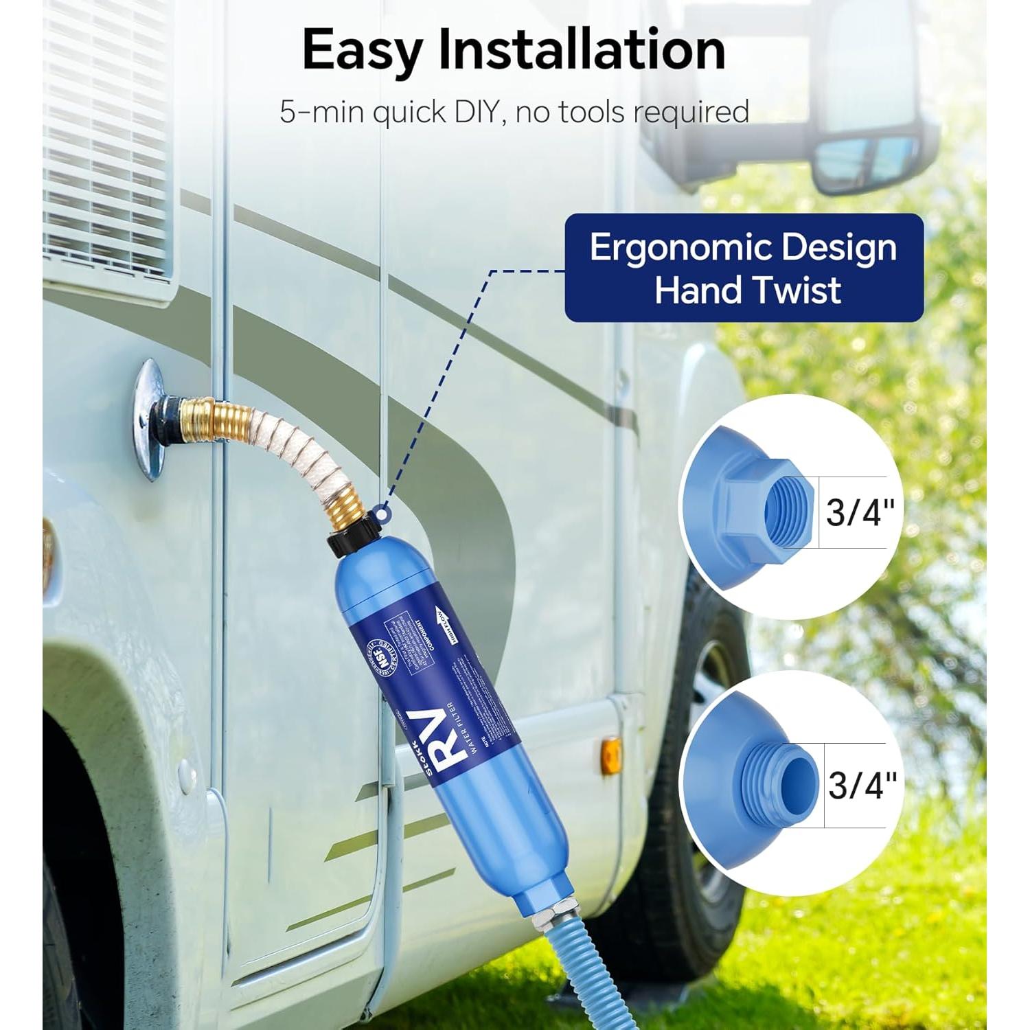 Filtro de Agua Stokk RW036 para Jardín y Camper, 2 Paquete