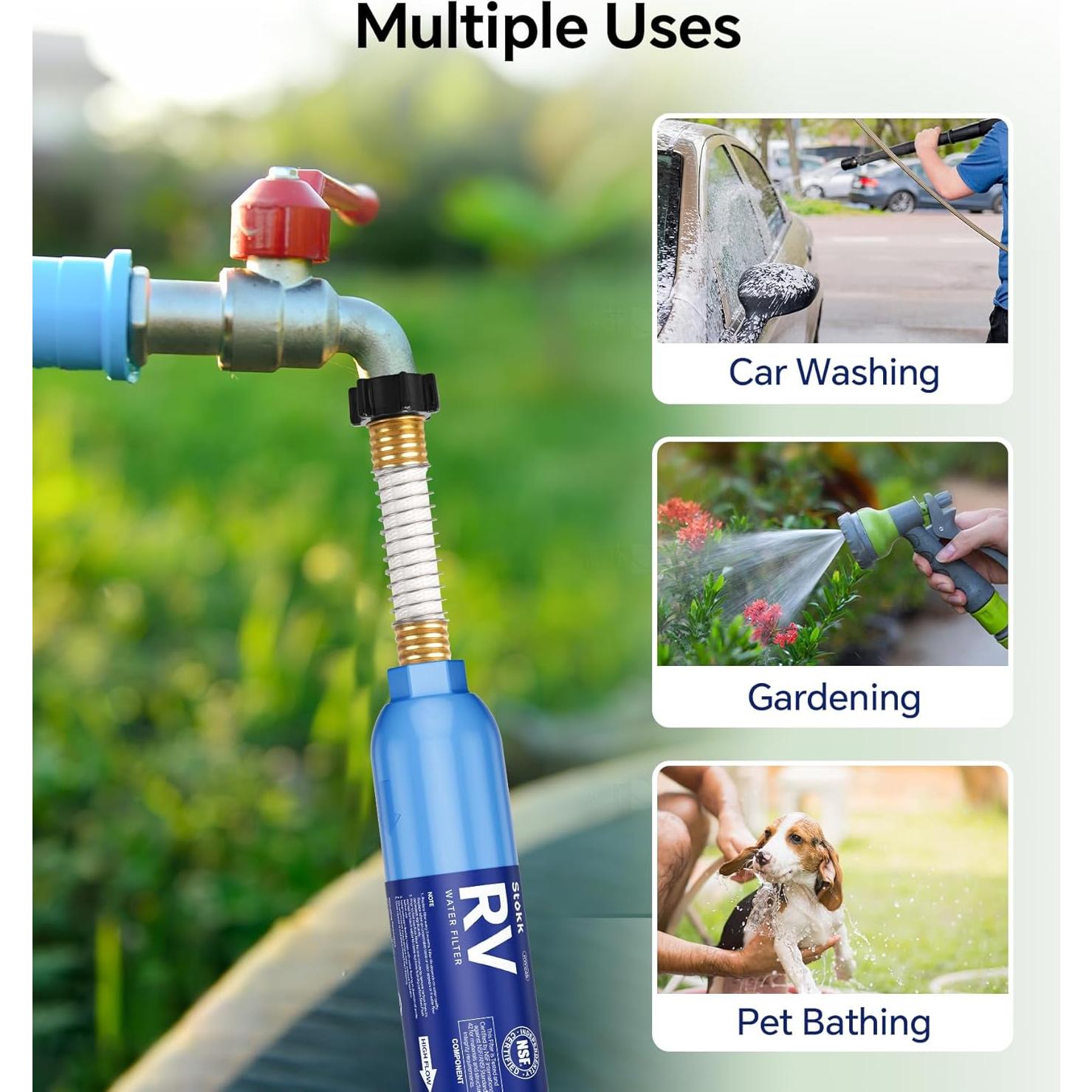 Filtro de Agua Stokk RW036 para Jardín y Camper, 2 Paquete