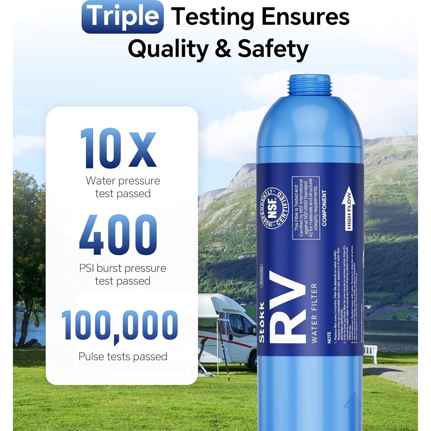 Filtro de Agua Stokk RW036 para Jardín y Camper, 2 Paquete