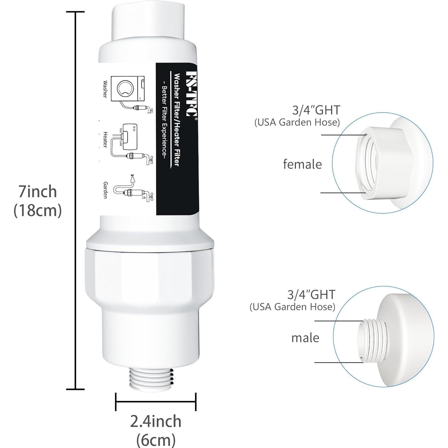 Filtro de Sedimentos Anti-Scale FS-TFC 2 Pack 3/4" GHT
