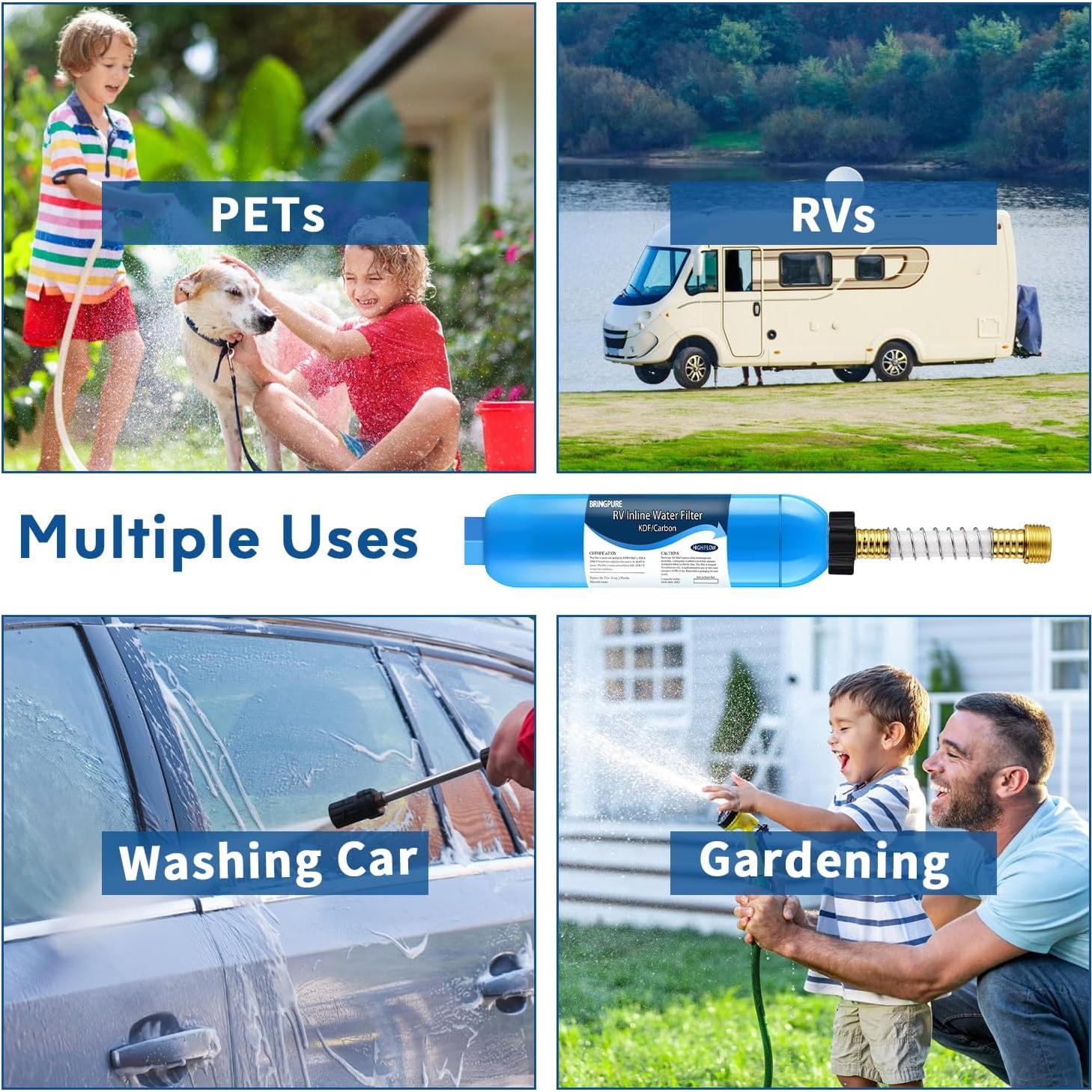 Filtro de Agua Inline Bringpure para RV - Paquete de 2, Certificado NSF