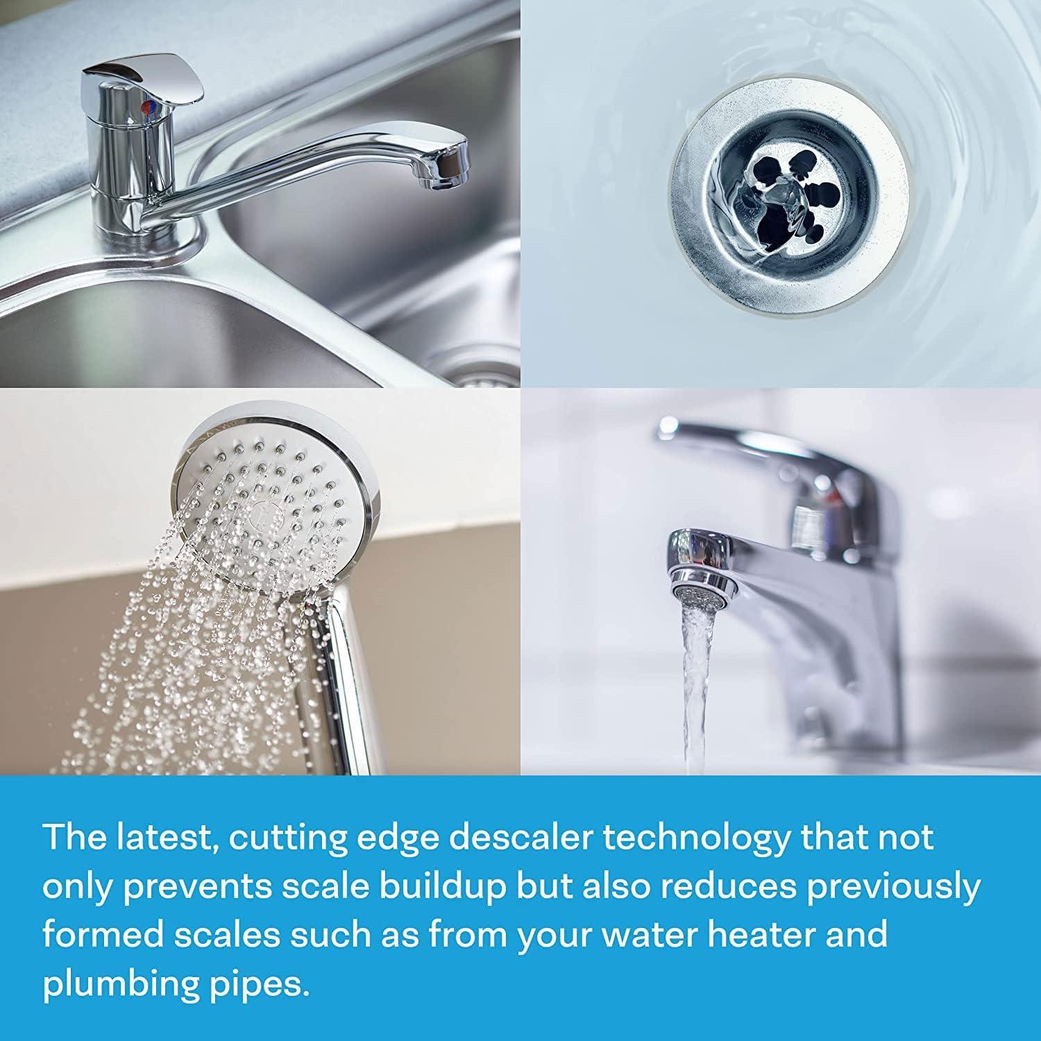 Multi-Stage RV Marine Inline Water Filter with Flexible Hose Protector - Sediment Carbon Hard Water Chlorine Chloramine Lead Mercury Heavy Metals PFOA PFAS