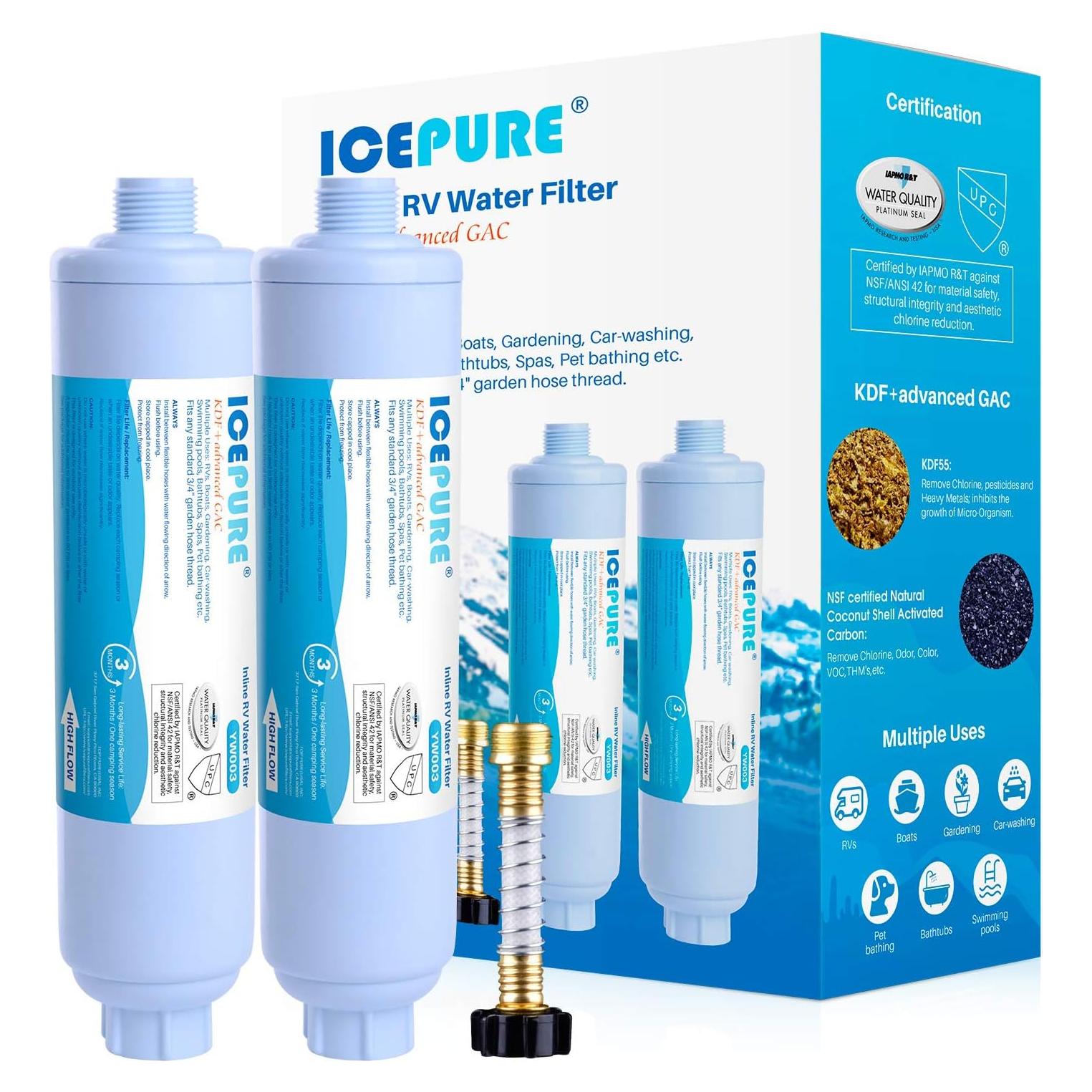 Filtro de Agua ICEPURE RV 2 Pack - Reduce Cloro y Olores