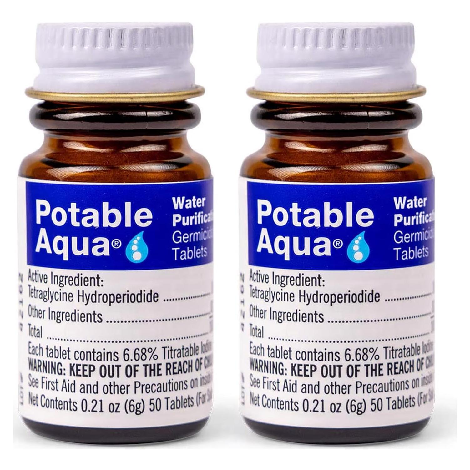 Tabletas de Purificación de Agua Potable Aqua - 100 Tabletass