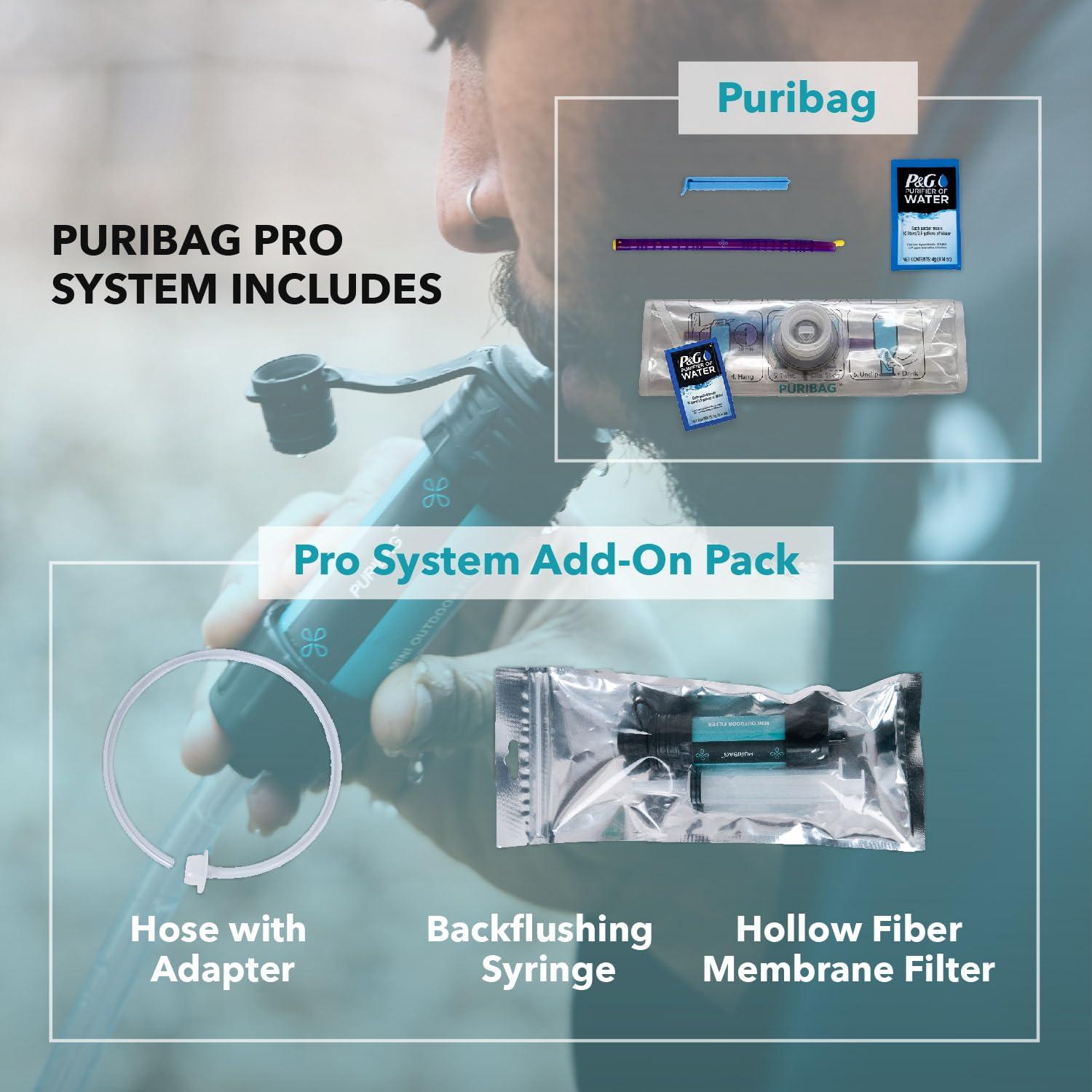 Sistema Pro PURIBAG - Purificador de Agua 10L con Filtro