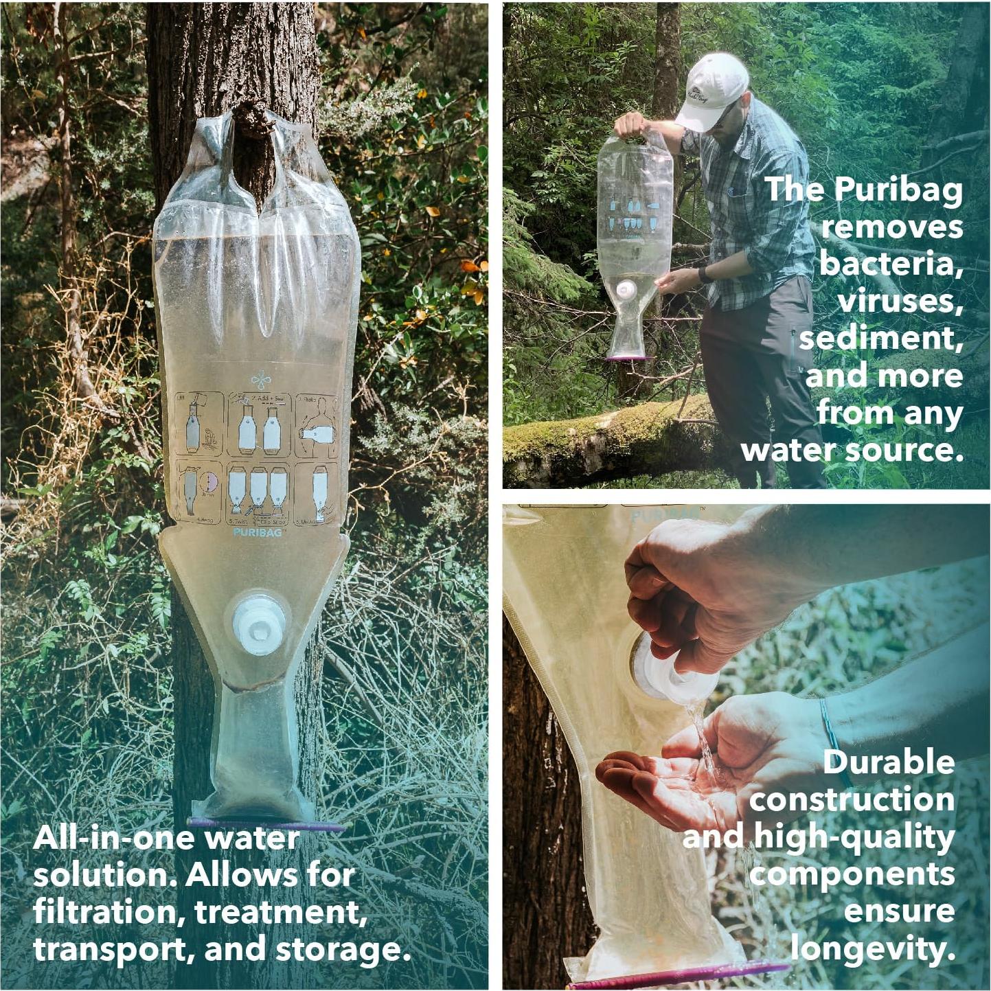 Sistema Pro PURIBAG - Purificador de Agua 10L con Filtro