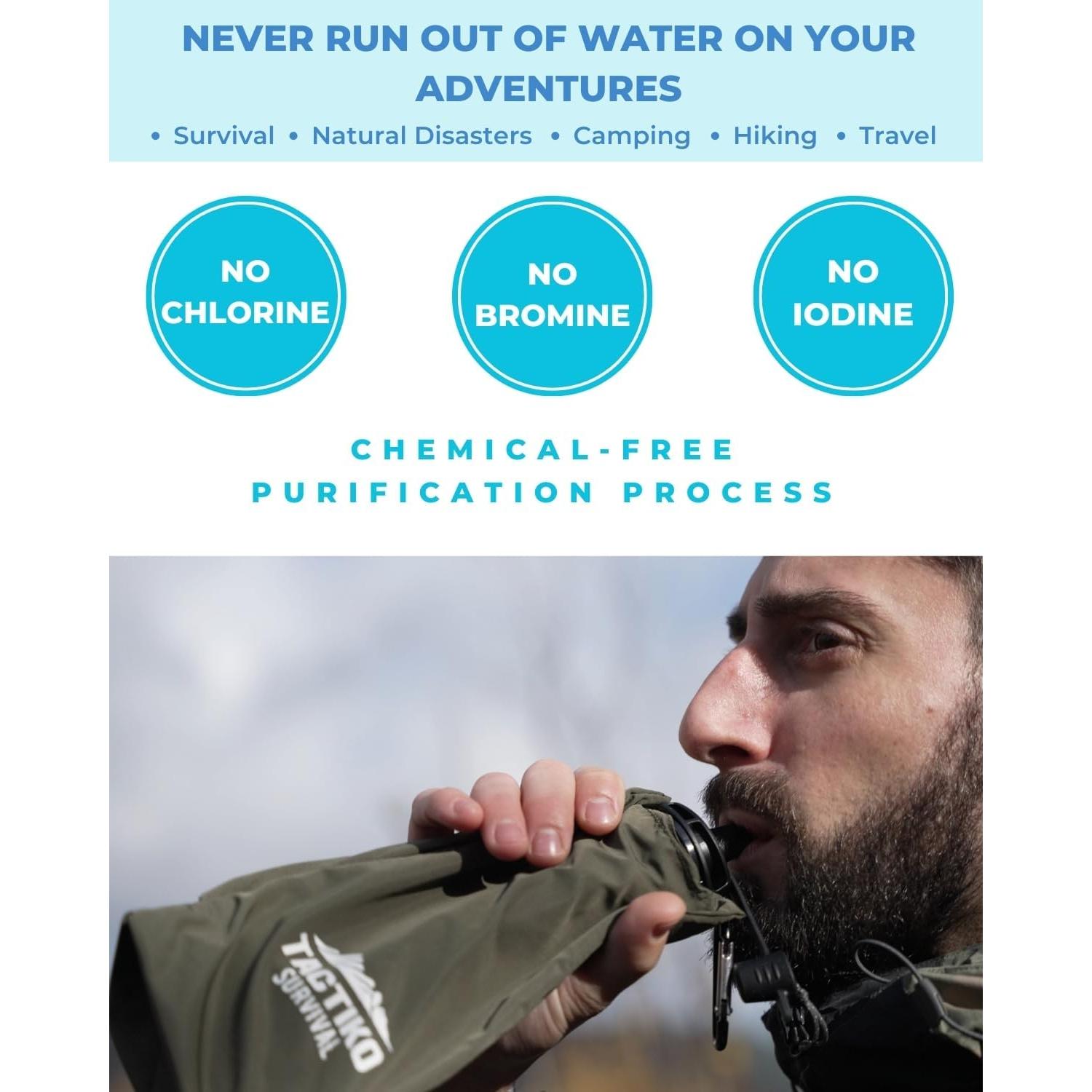 Botella Filtrante Tactiko 740ml - Filtro de Carbón Activado