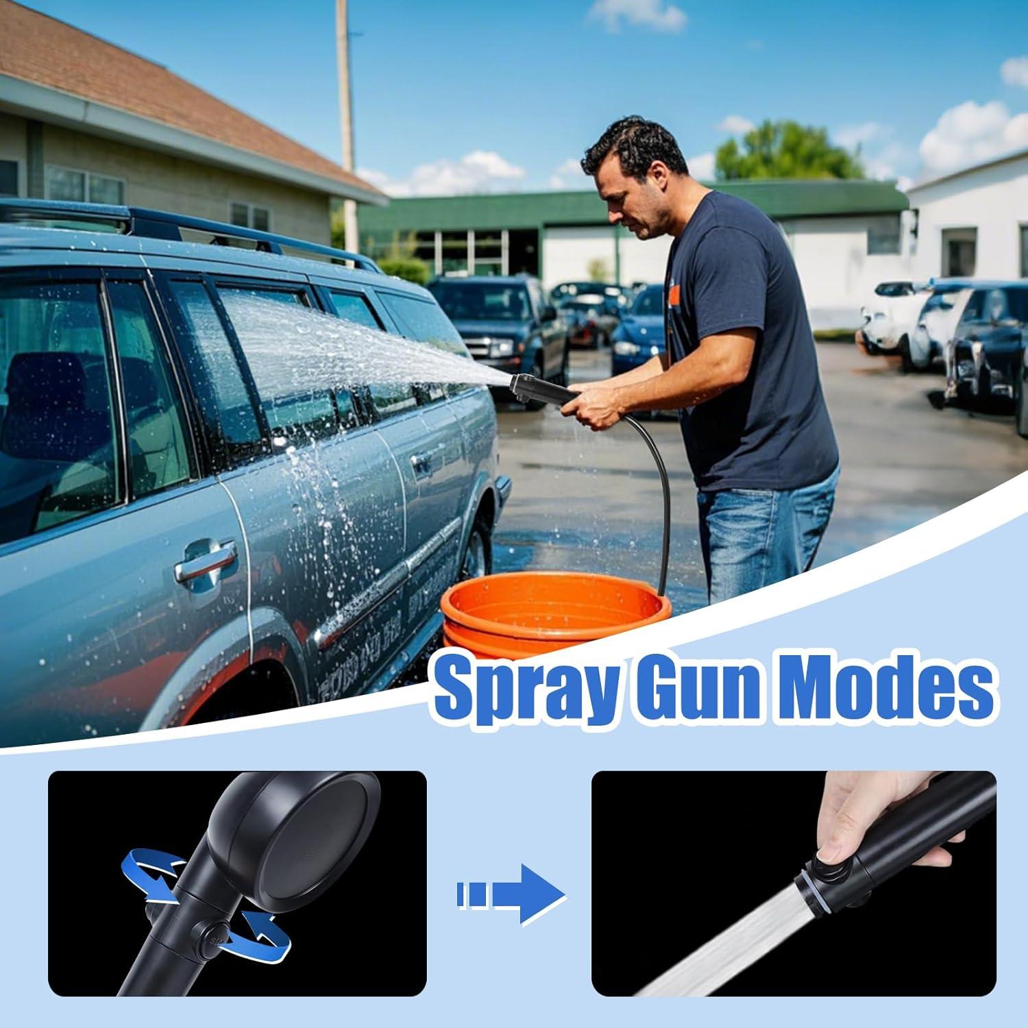 Ducha Portátil de Camping Ayamaya 6000mAh con Cabezal Filtrado