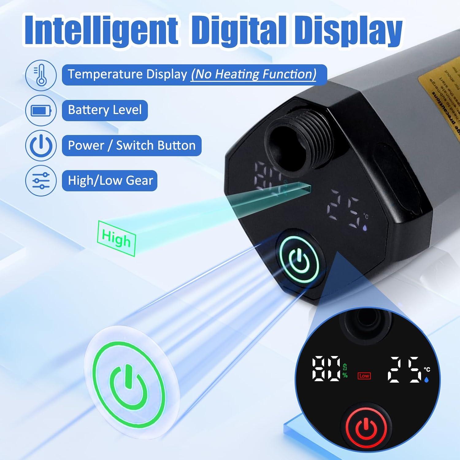 Ducha Portátil de Camping Ayamaya 6000mAh con Cabezal Filtrado