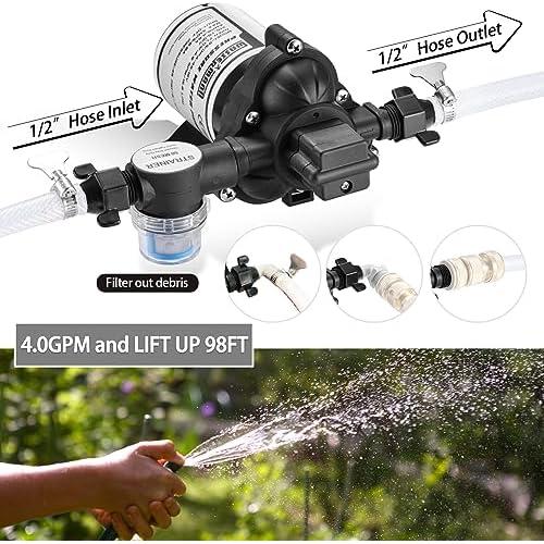 Bomba de Agua Autocebante 12V WASSERMANN 4 GPM 45 PSI