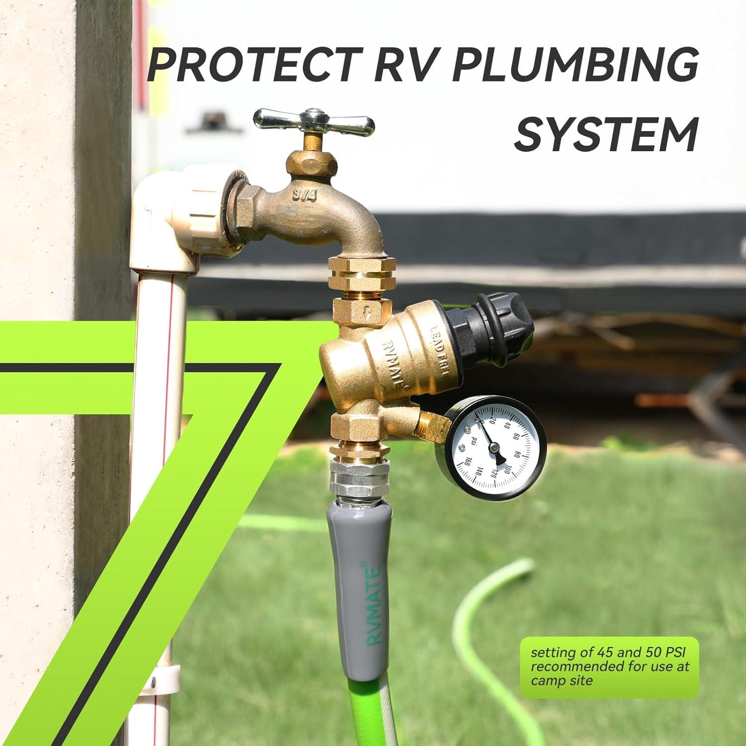 Regulador de Presión de Agua RVMATE Ajustable para RV