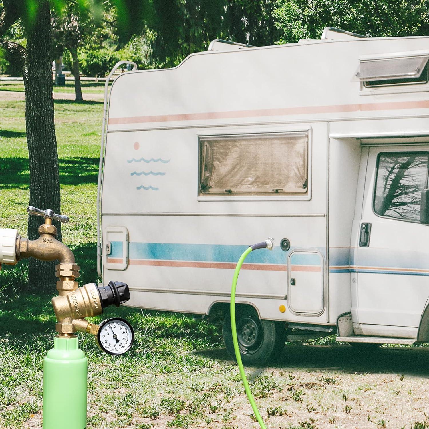 Válvula Reguladora de Presión de Agua RVGUARD 0.65kg con Manómetro