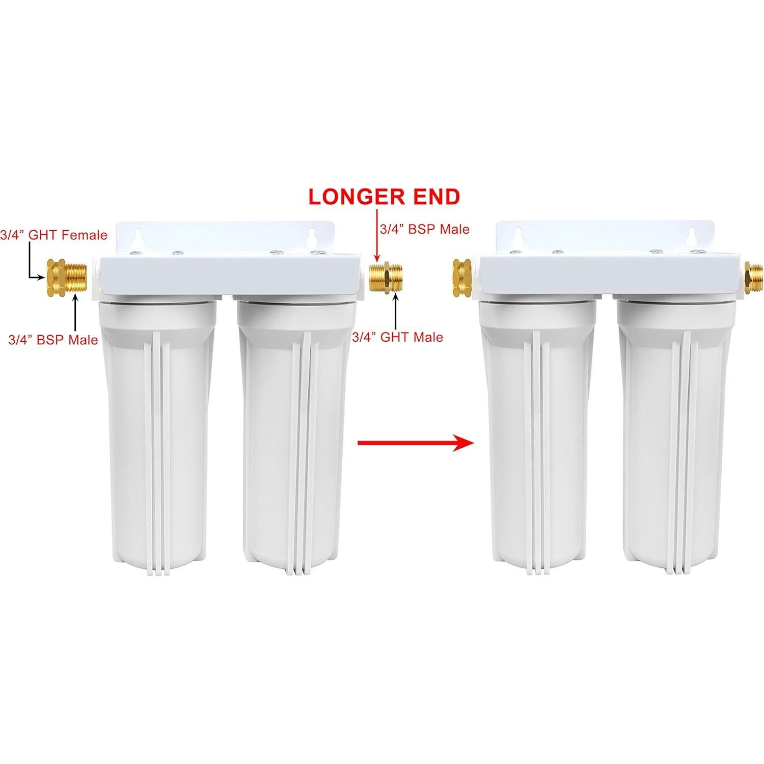 Sistema de Filtro de Agua Doble OKBA WF001 para RV y Barcos