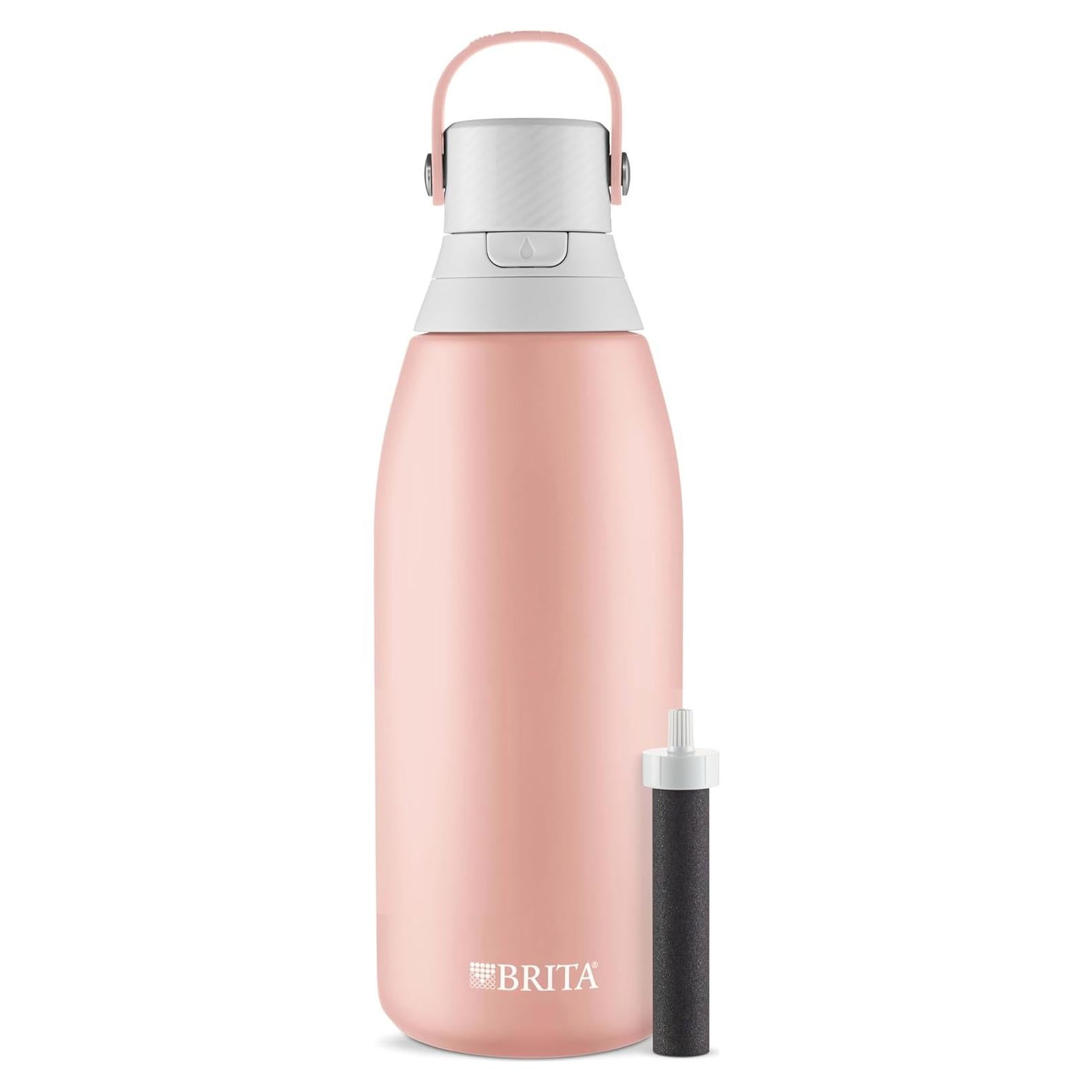 Botella Filtrante Brita de Acero Inoxidable 0.95 L Rosa