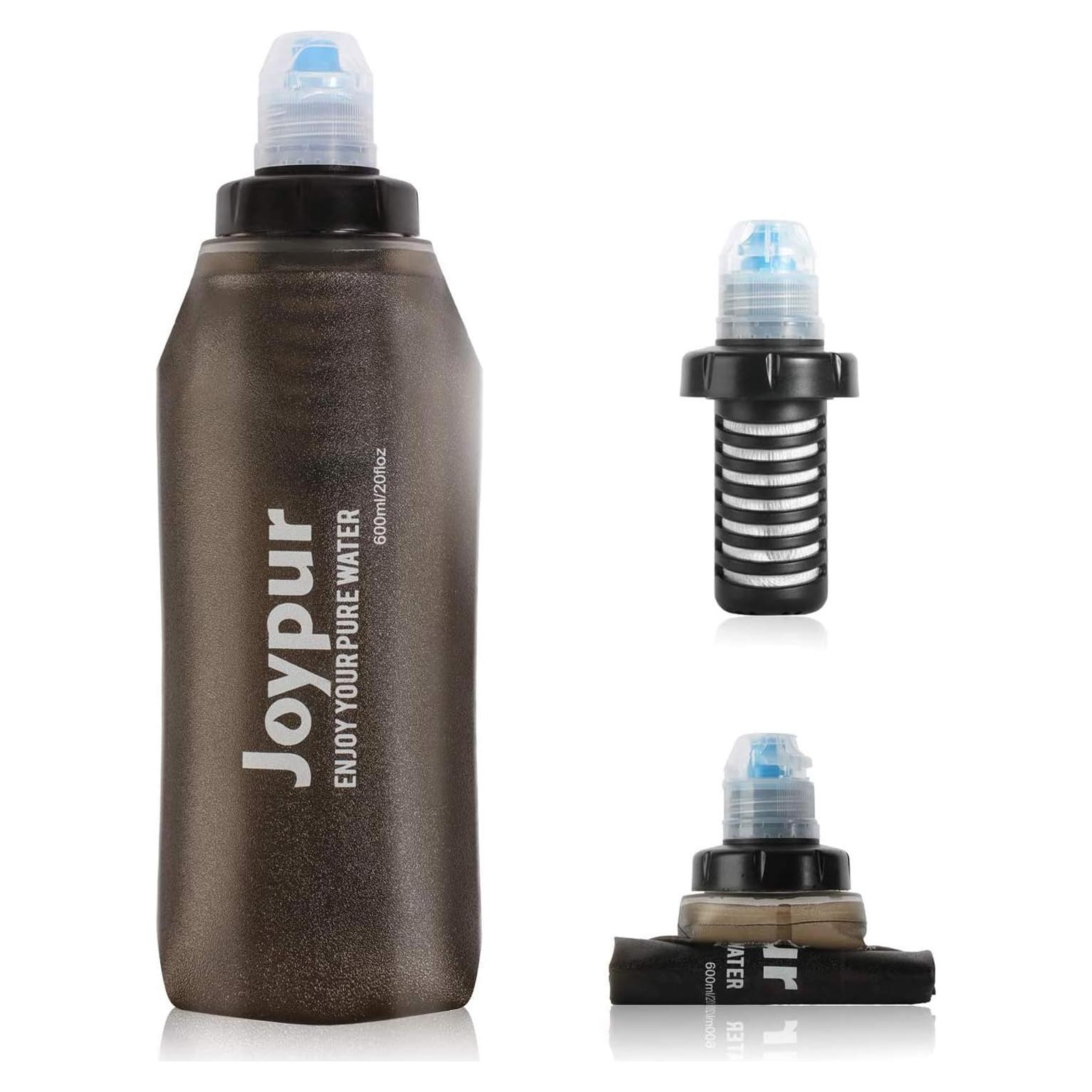 Botella de Agua Filtrada Plegable Joypur 600ml Libre BPA